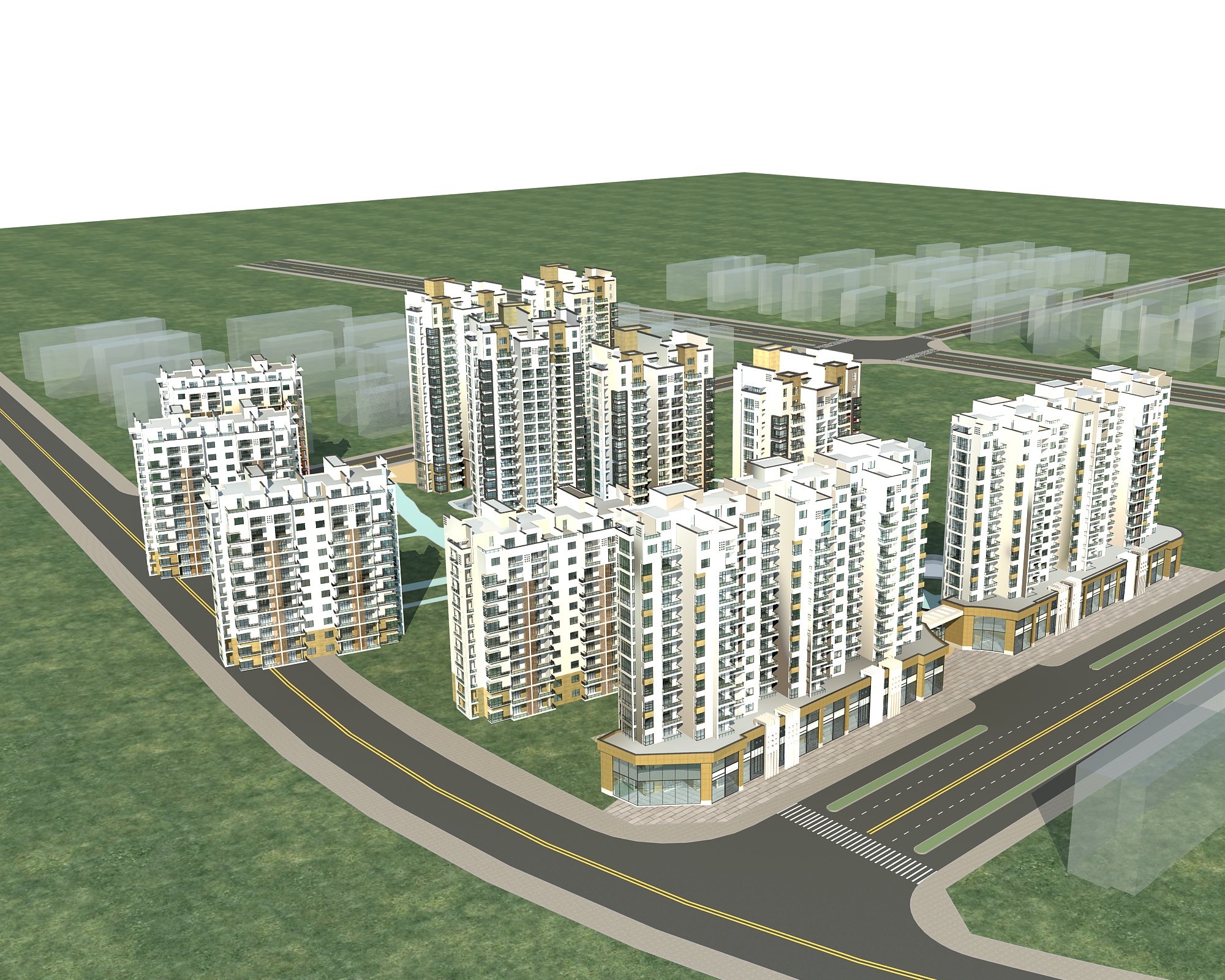 High-Rise Residential Building Collection 50 items Vol1  3D model_19