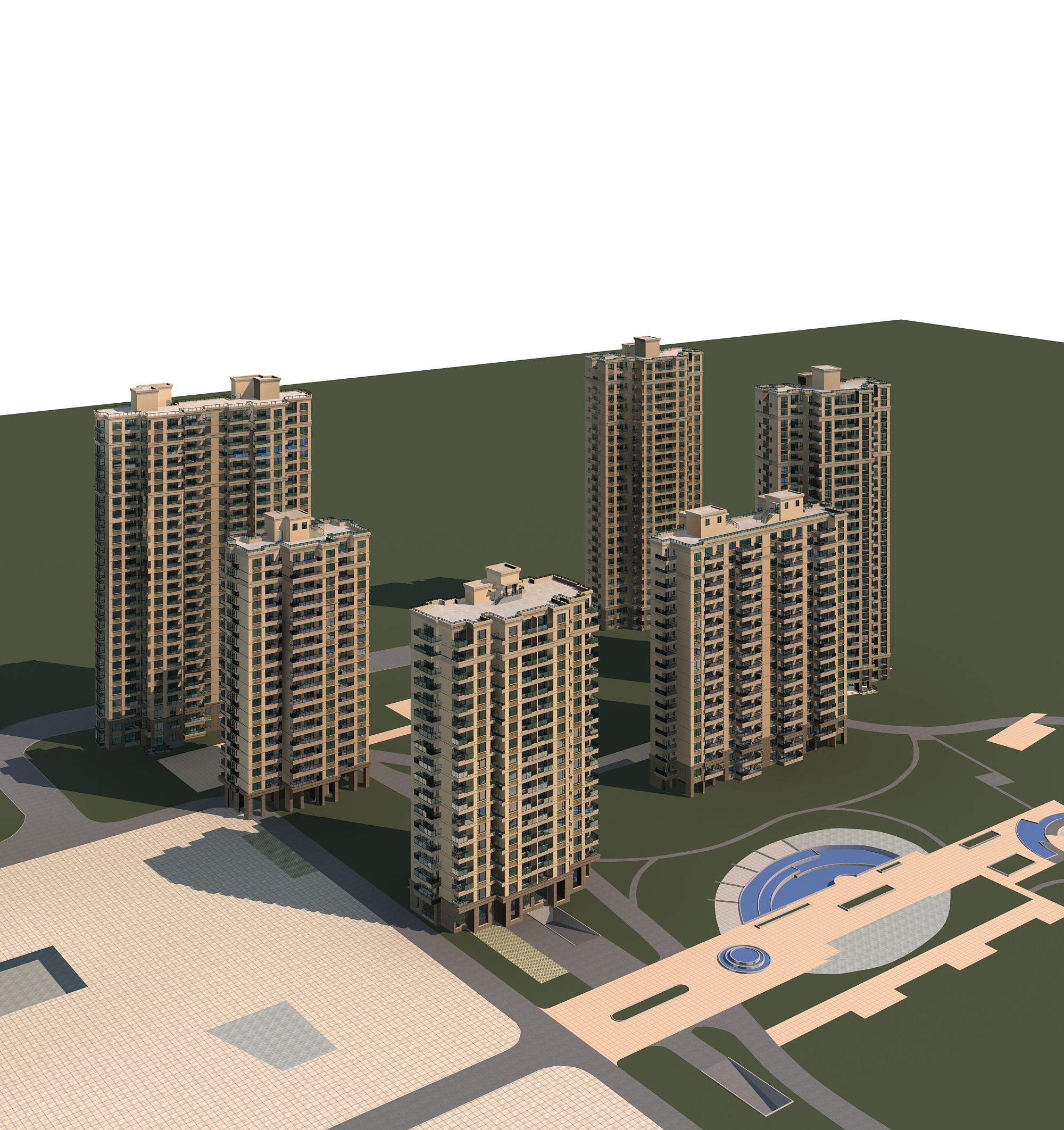 High-Rise Residential Building Collection 50 items Vol1  3D model_2