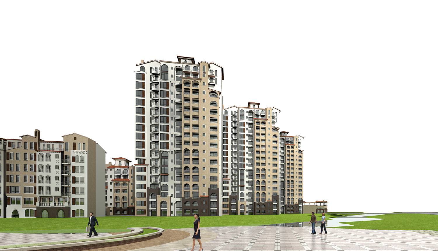 High-Rise Residential Building Collection 50 items Vol1  3D model_32