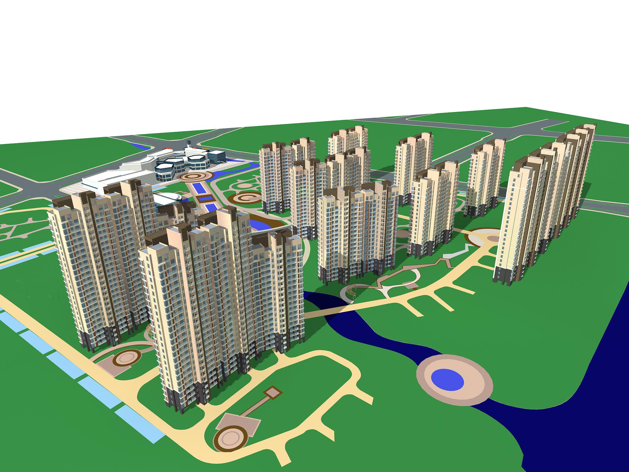 High-Rise Residential Building Collection 50 items Vol1  3D model_41