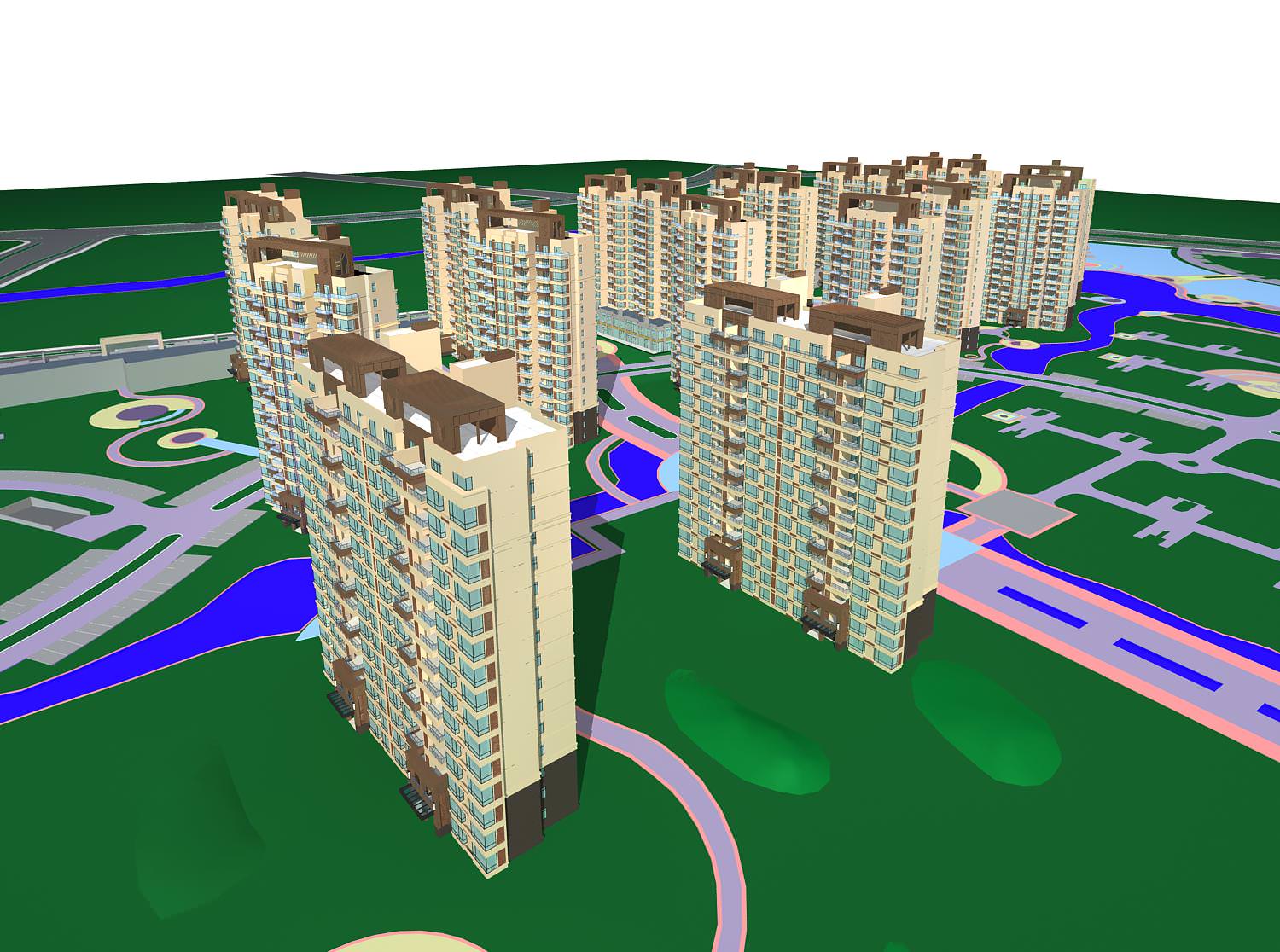 High-Rise Residential Building Collection 50 items Vol1  3D model_42
