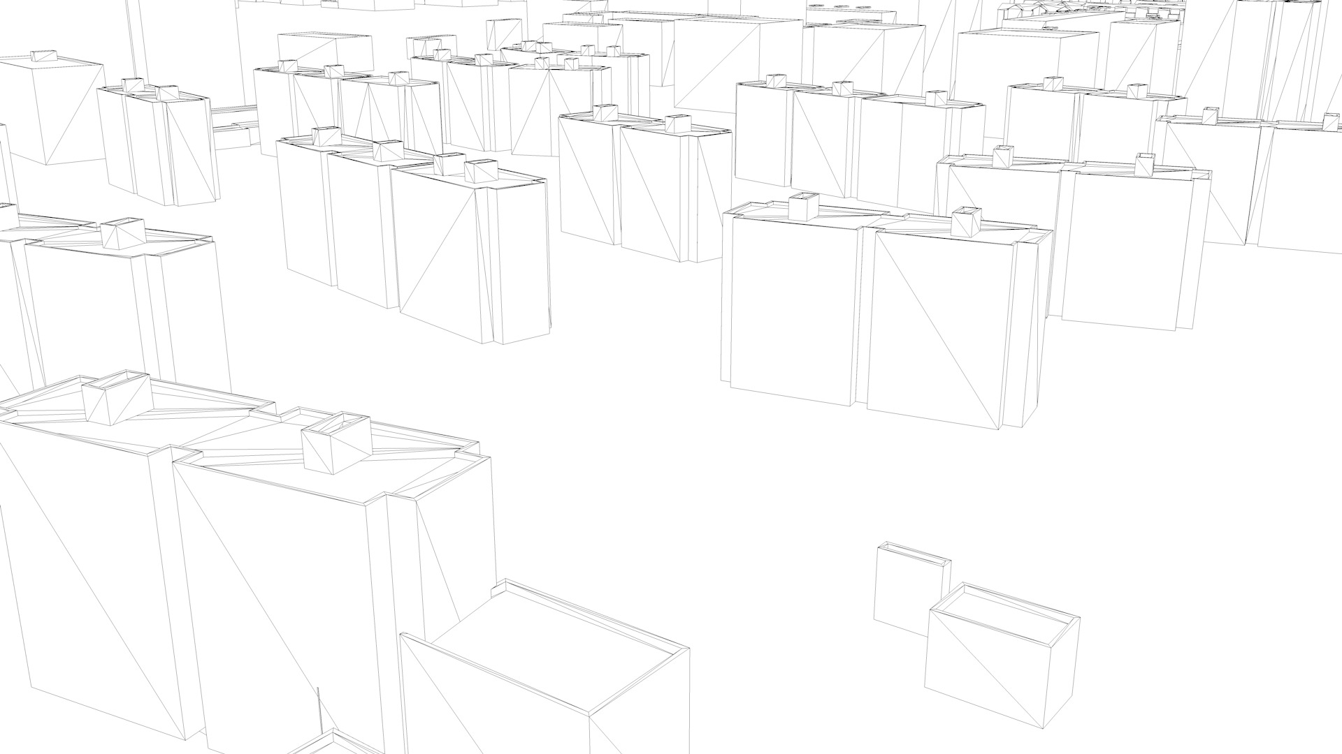 Modern birdseye view of urban planning Urban buildings office 3D model_4