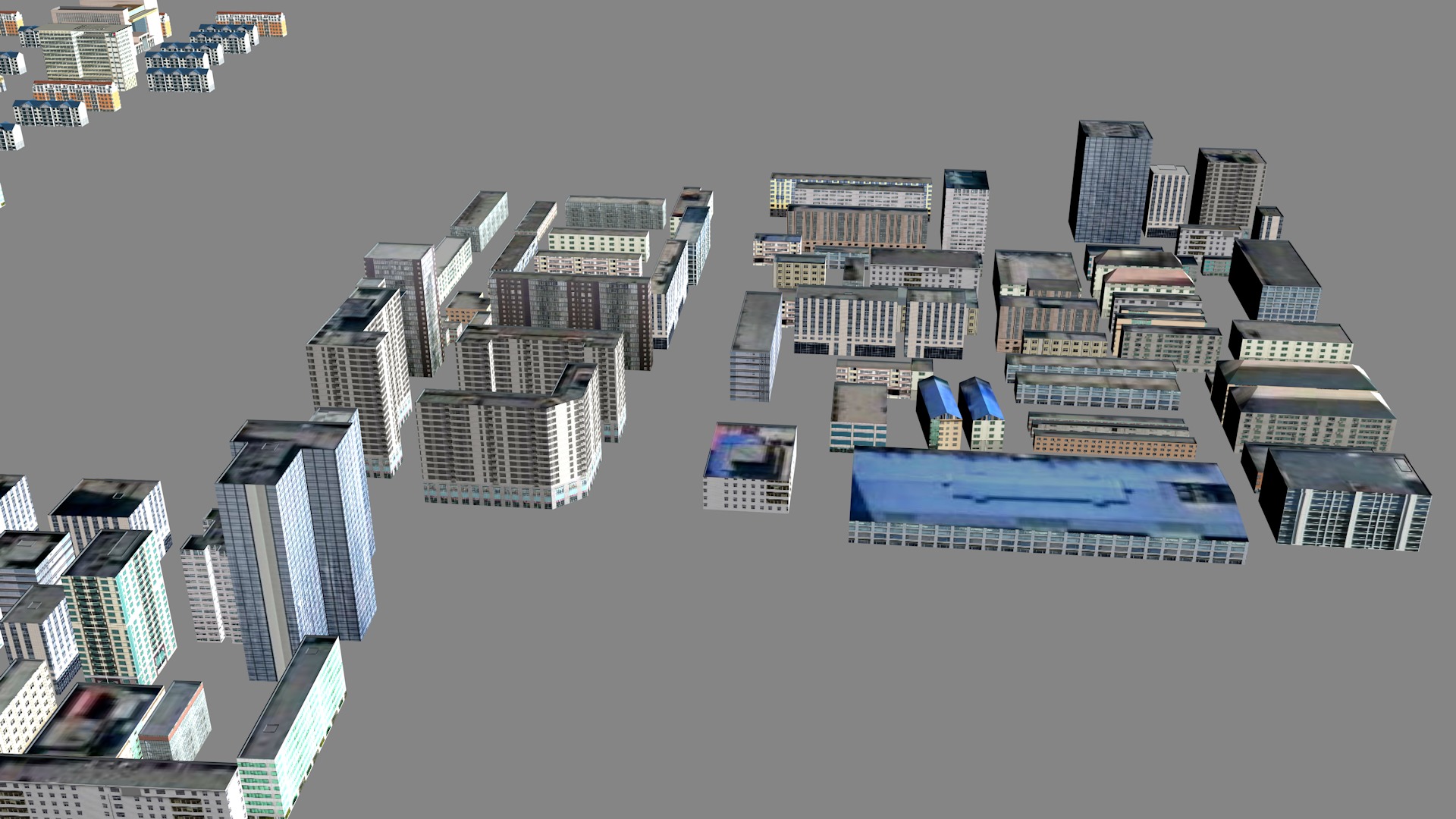 Modern birdseye view of urban planning Urban buildings office 3D model_18