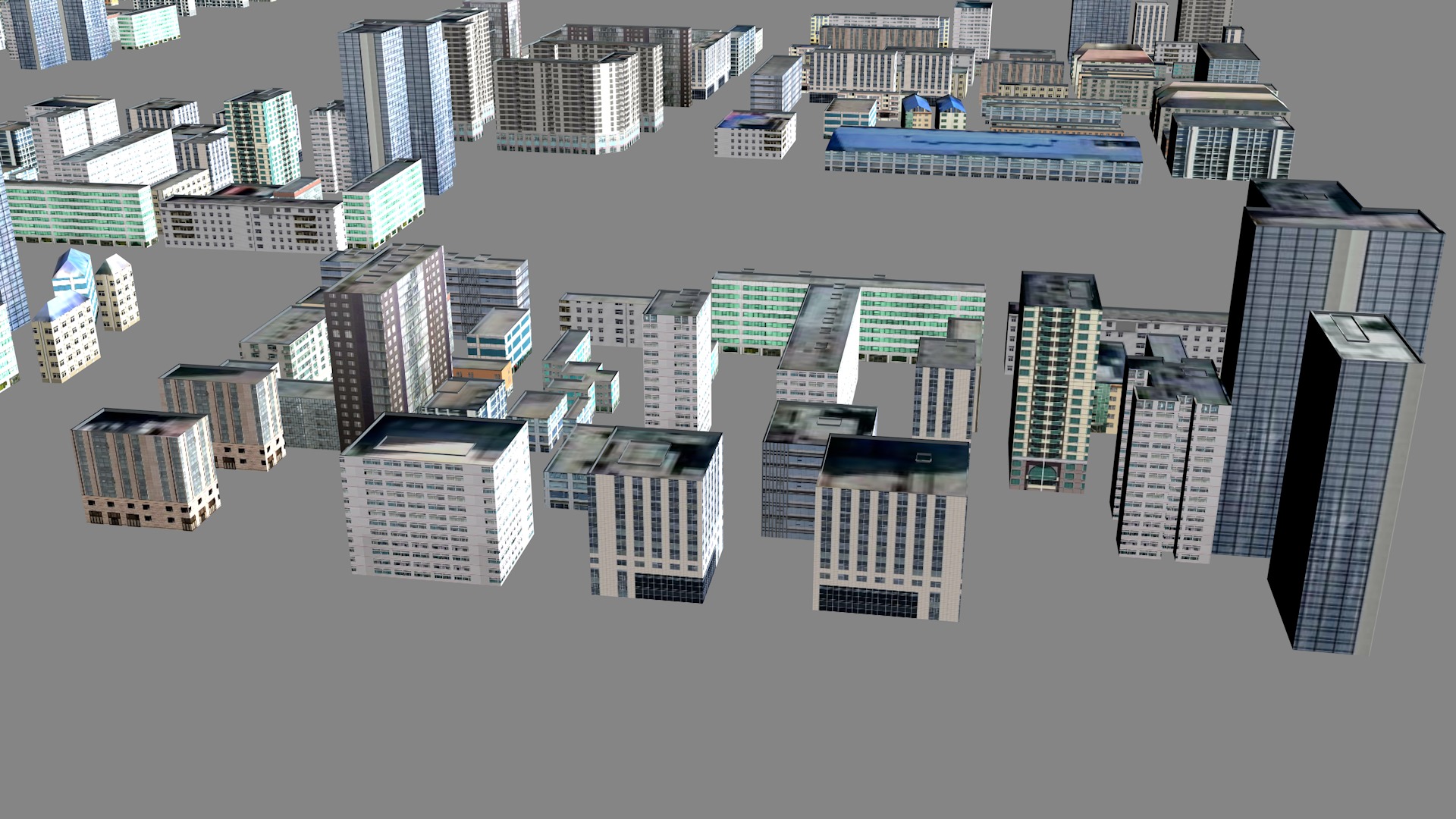 Modern birdseye view of urban planning Urban buildings office 3D model_17
