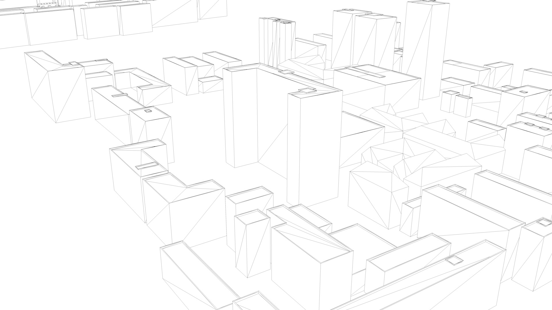 Modern birdseye view of urban planning Urban buildings office 3D model_10