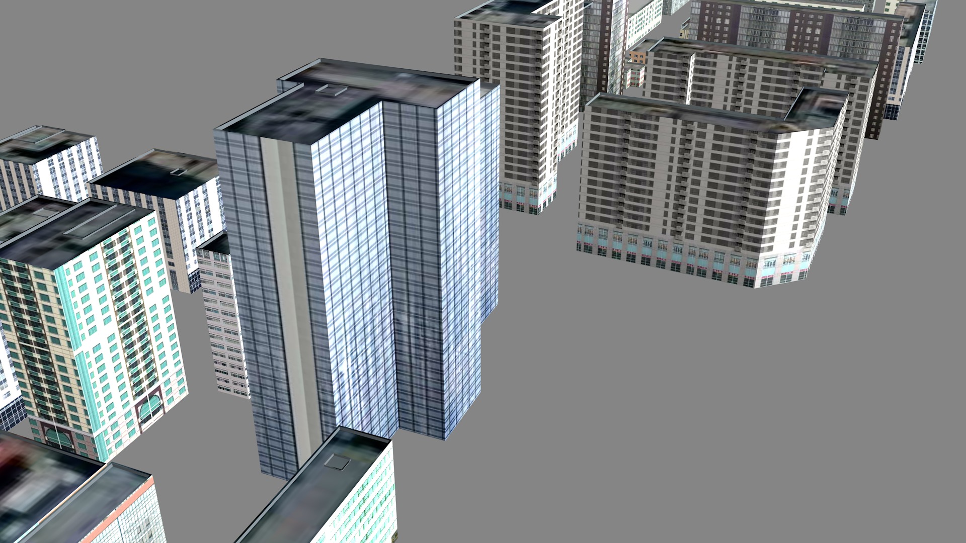 Modern birdseye view of urban planning Urban buildings office 3D model_19