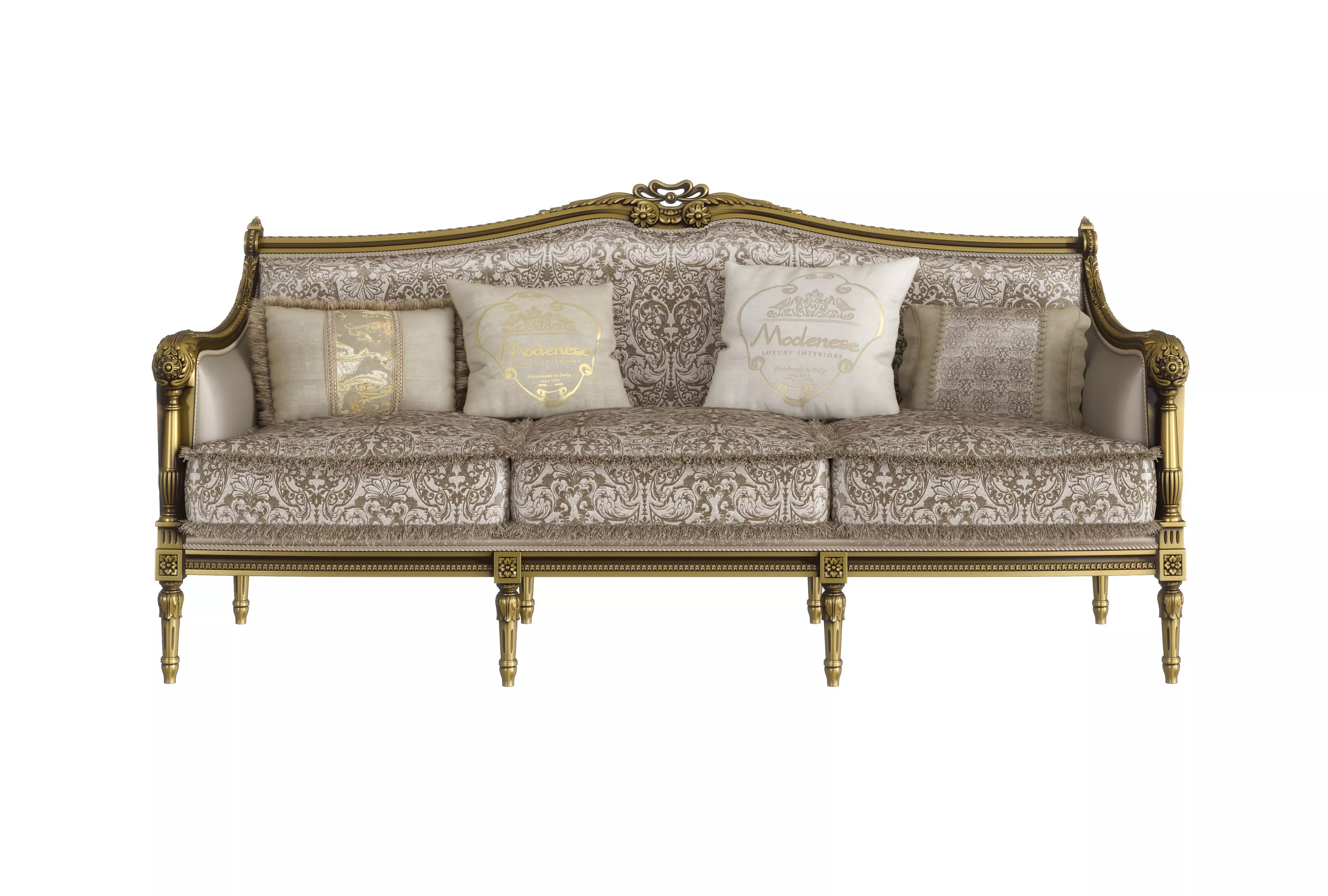 Silver imperial sofa by Modenese 3D model