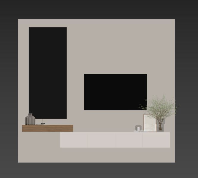 Bedroom Furniture Composition 11 3D model_9