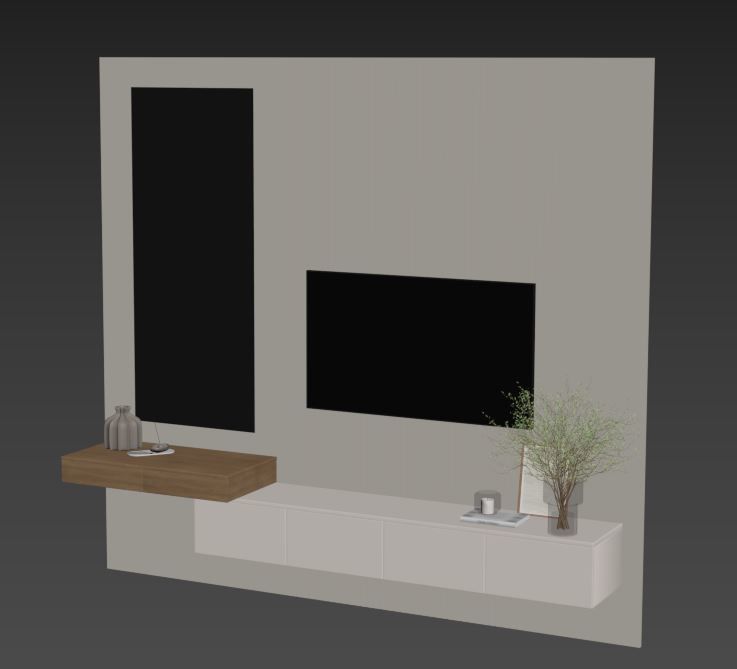 Bedroom Furniture Composition 11 3D model_8