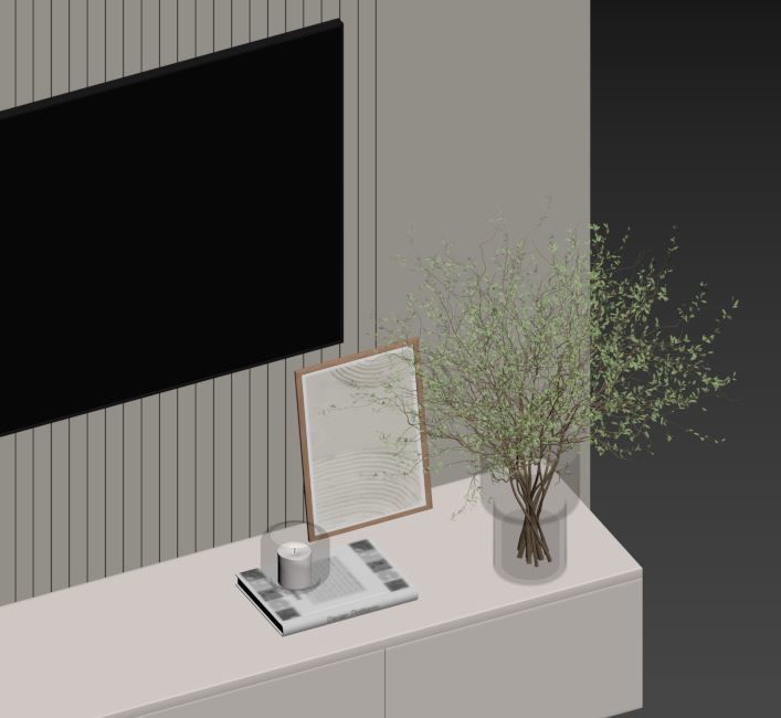 Bedroom Furniture Composition 11 3D model_10