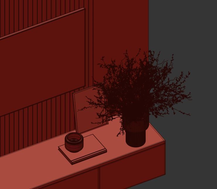 Bedroom Furniture Composition 11 3D model_15