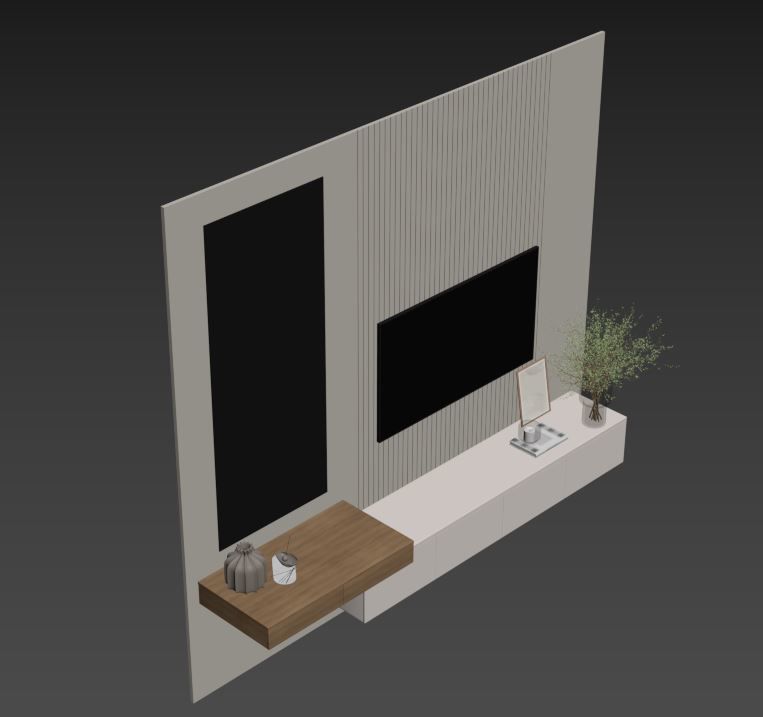 Bedroom Furniture Composition 11 3D model_7