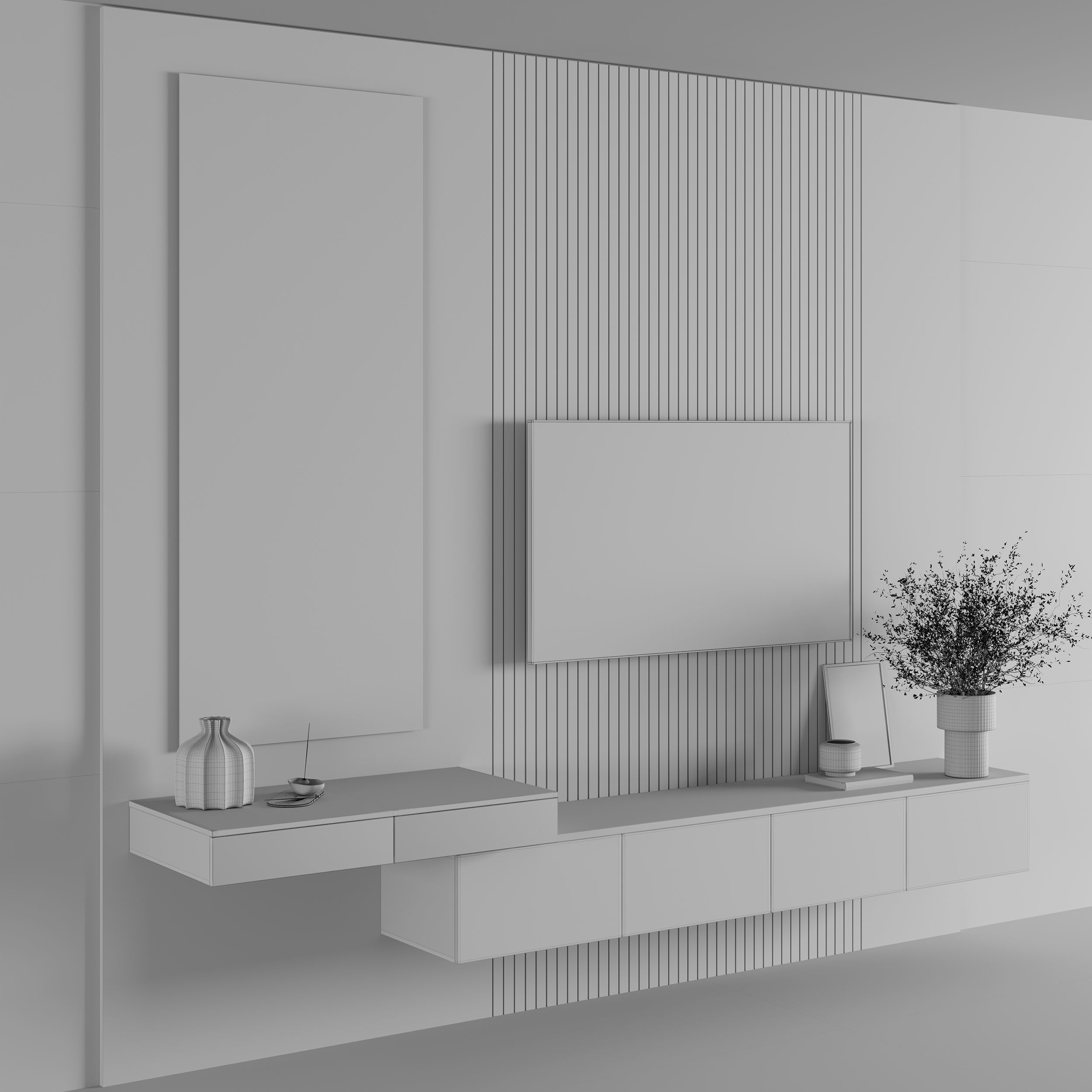 Bedroom Furniture Composition 11 3D model_6