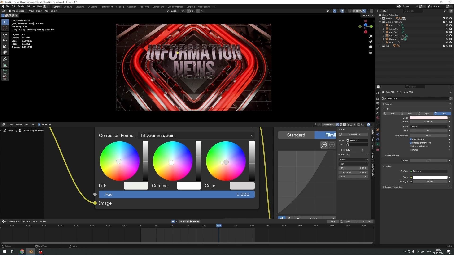 Breaking News Blender Template Scene 3D model_8
