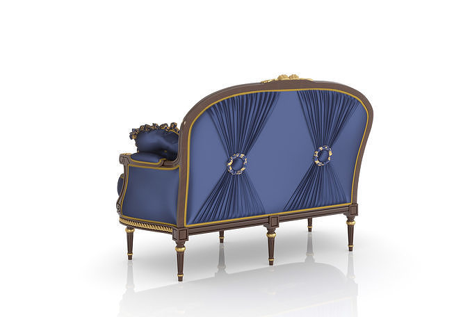 Royal classic duo sofa by Modenese 3D model