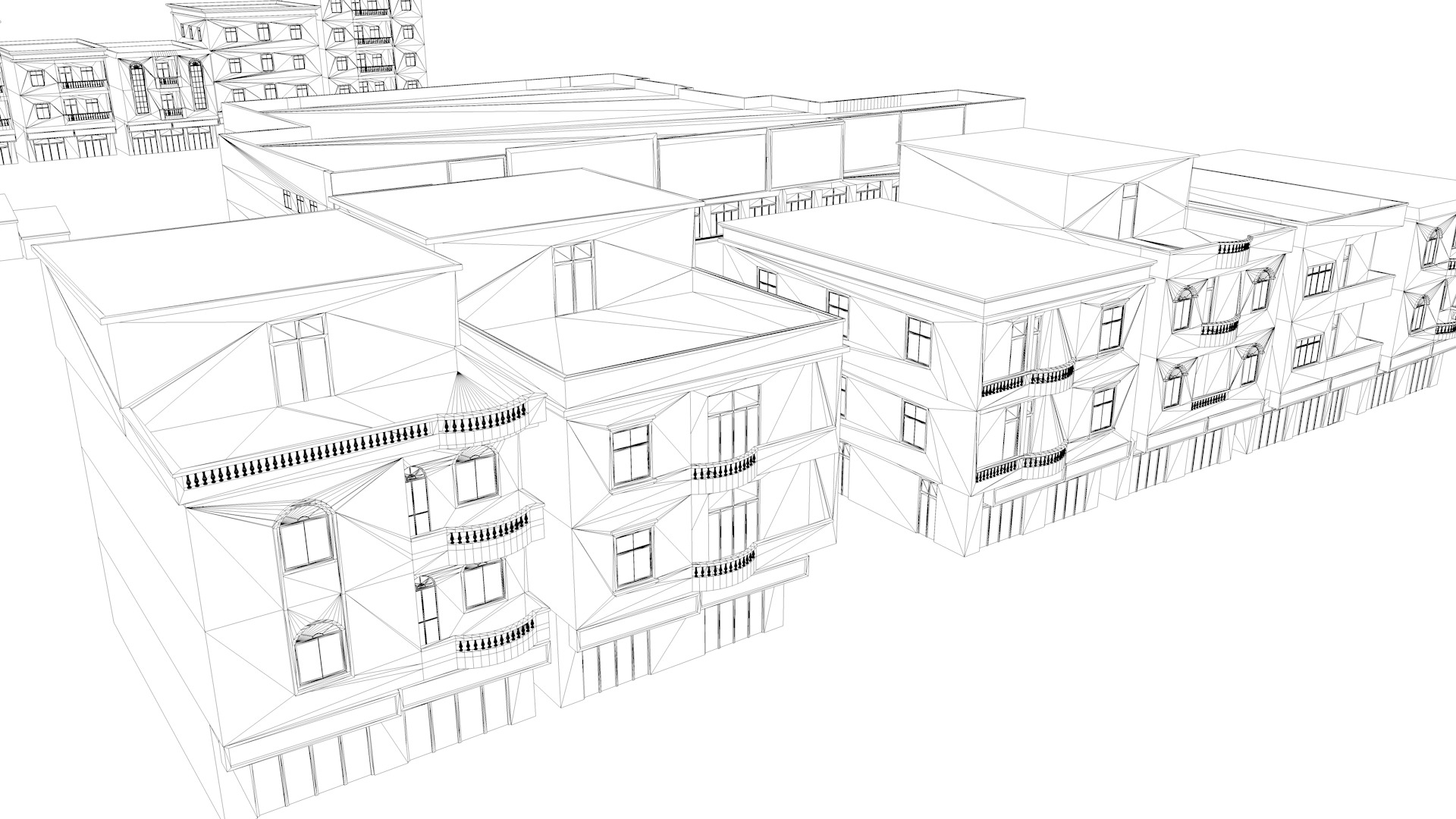 Township building housing 3D model_6