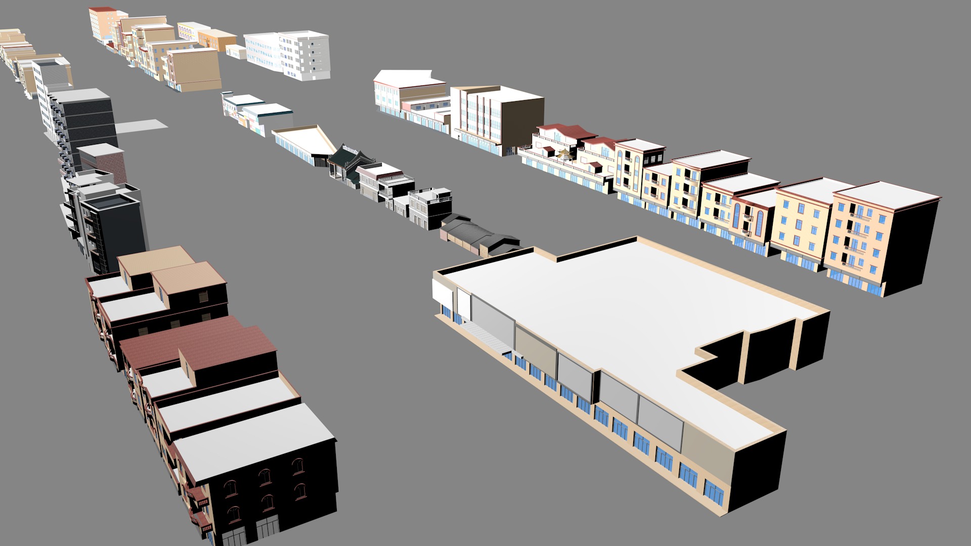 Township building housing 3D model_13