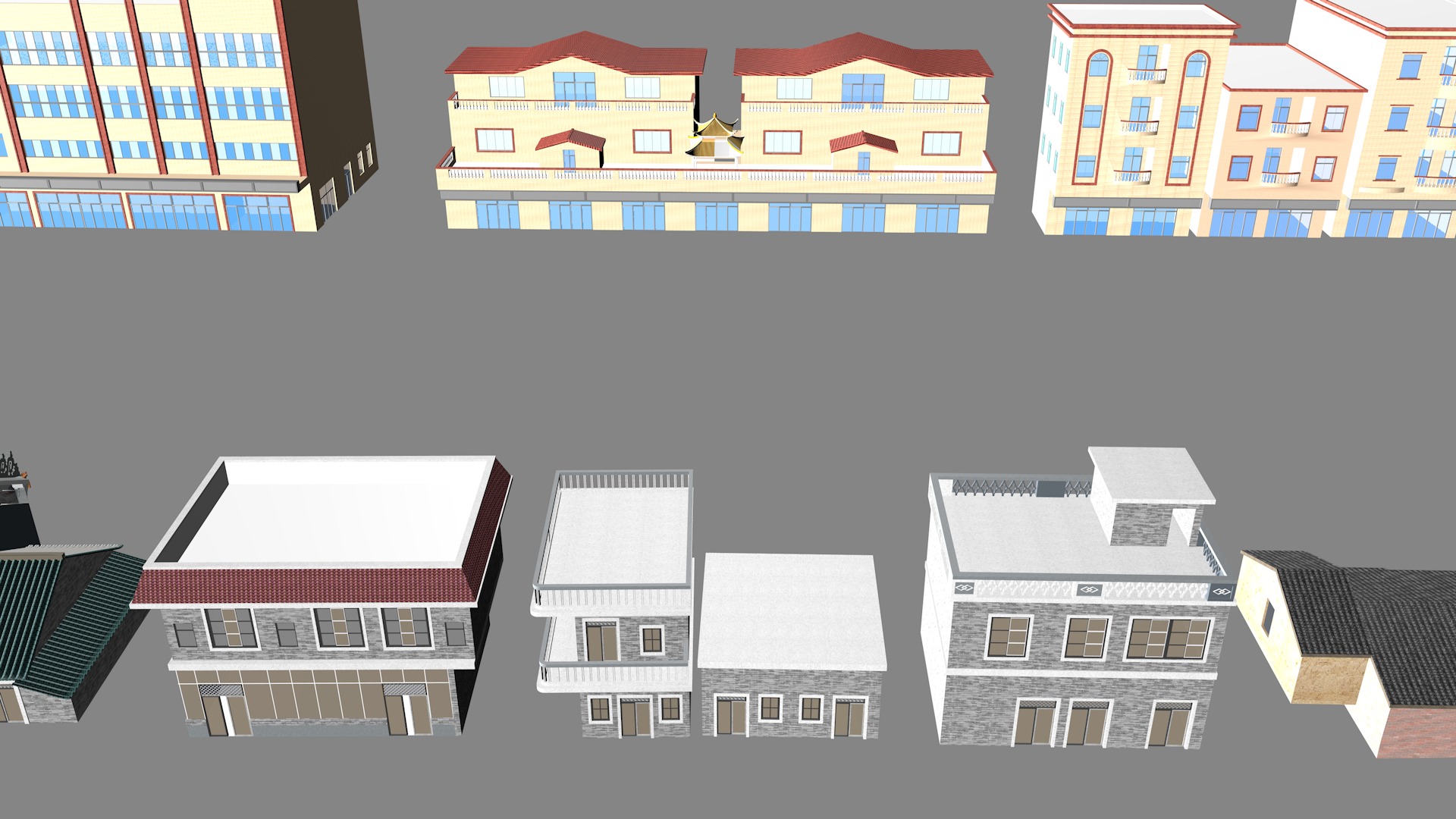 Township building housing 3D model_15