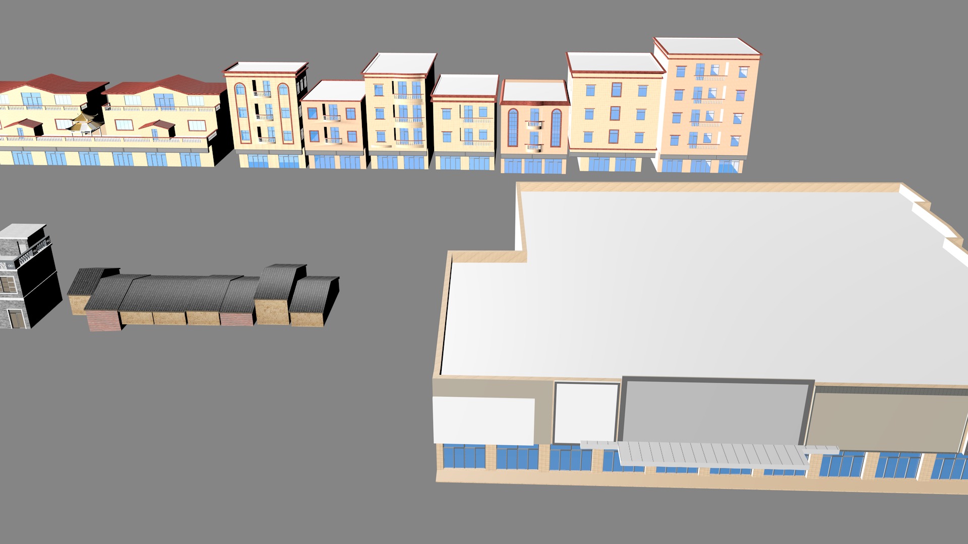 Township building housing 3D model_14