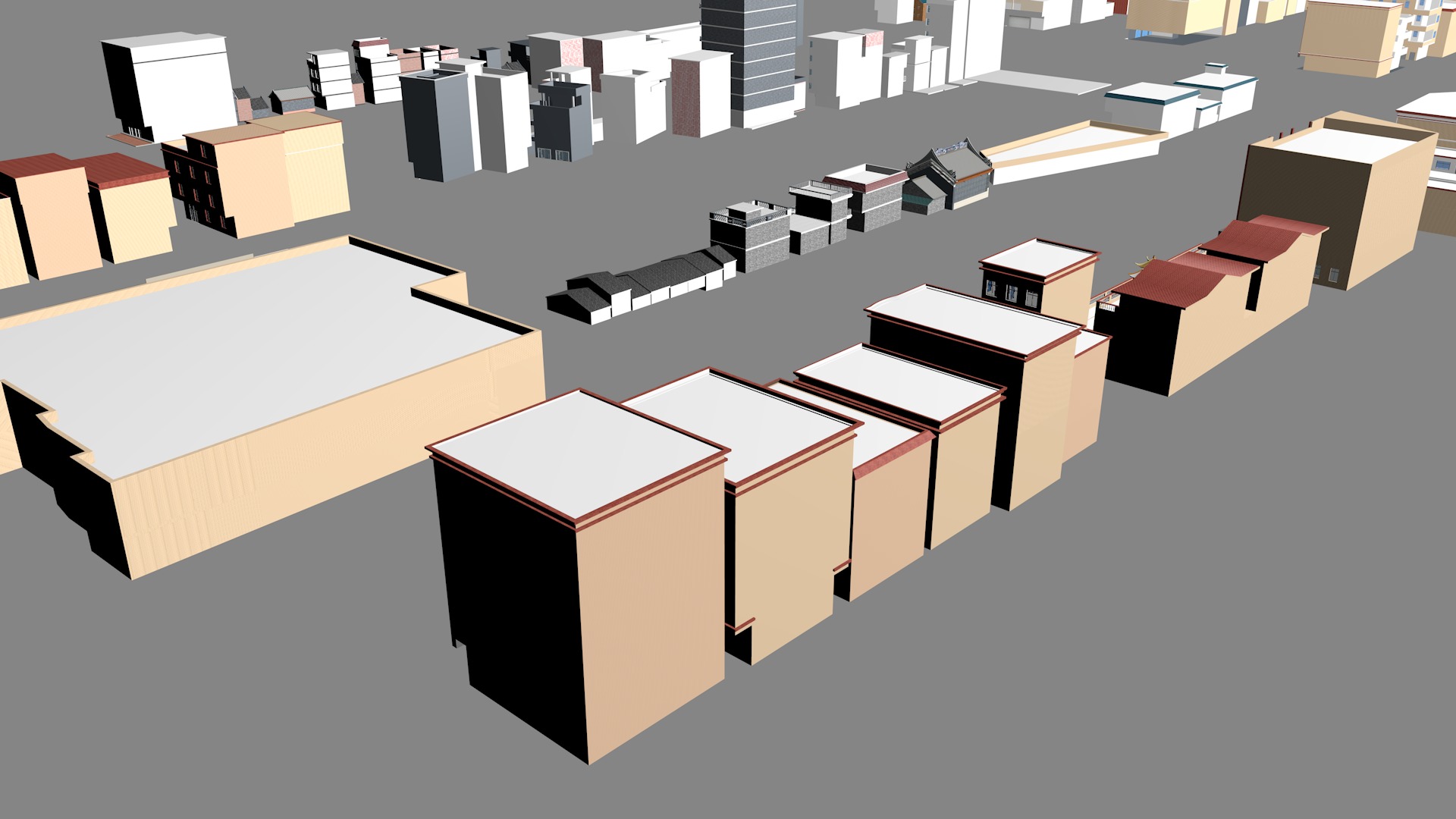 Township building housing 3D model_11