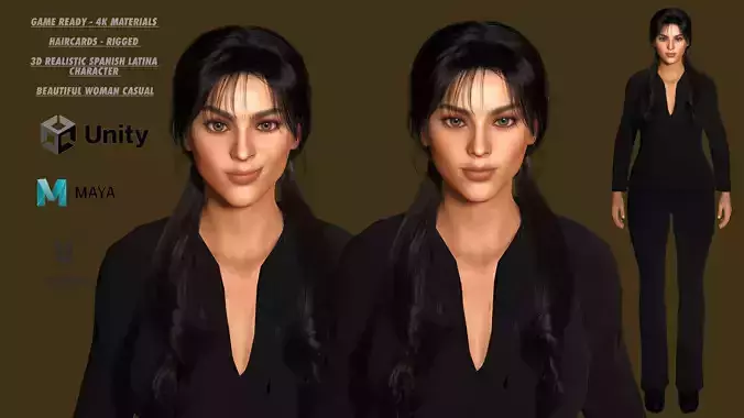 AAA 3D REALISTIC LATINA CHARACTER - CUTE SPANISH GIRL MARTINA 01