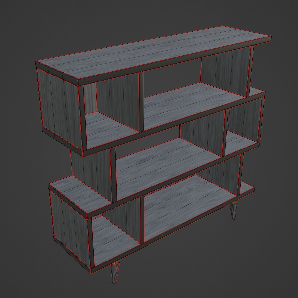 Modern Bookshelf 03  3D model_7