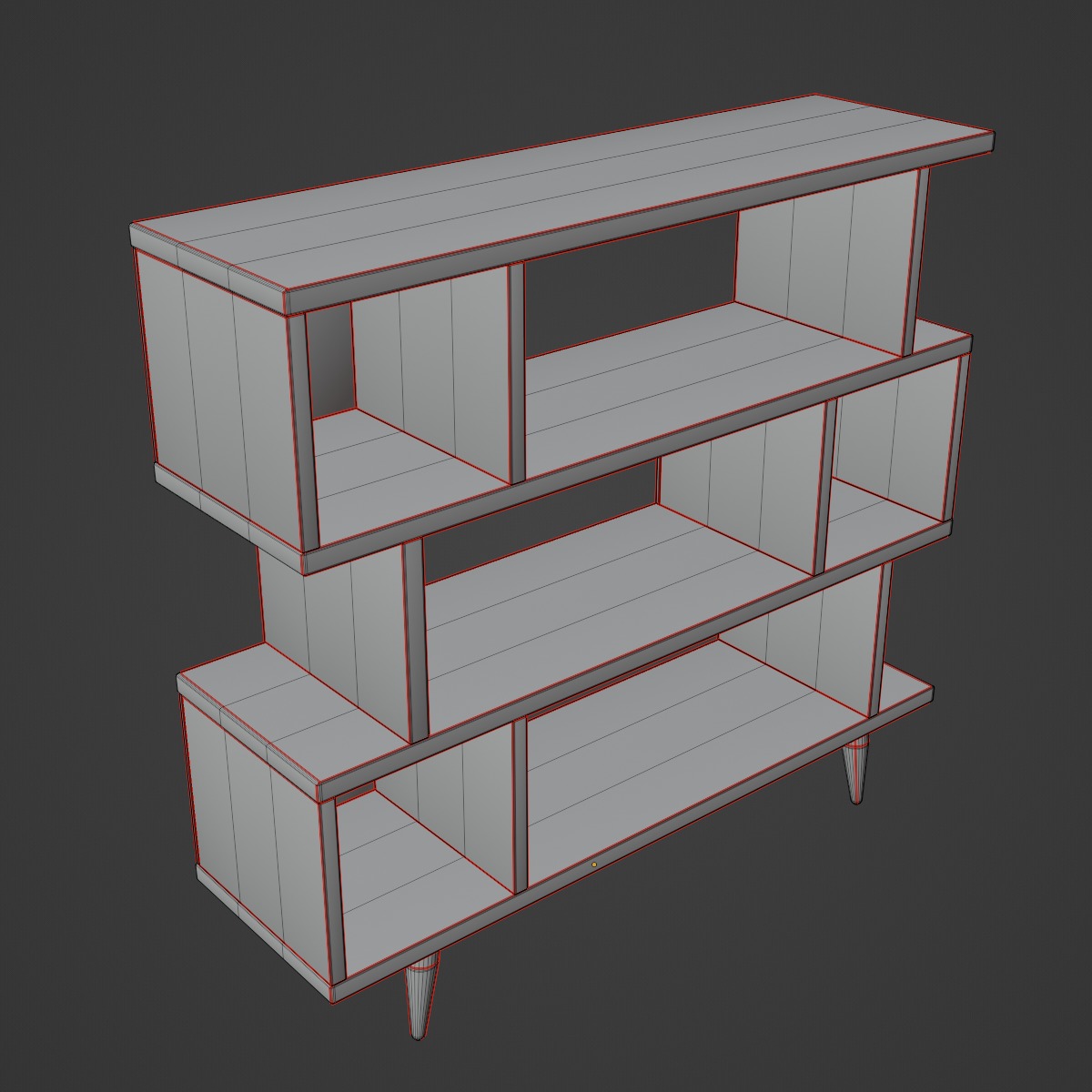 Modern Bookshelf 03  3D model_9