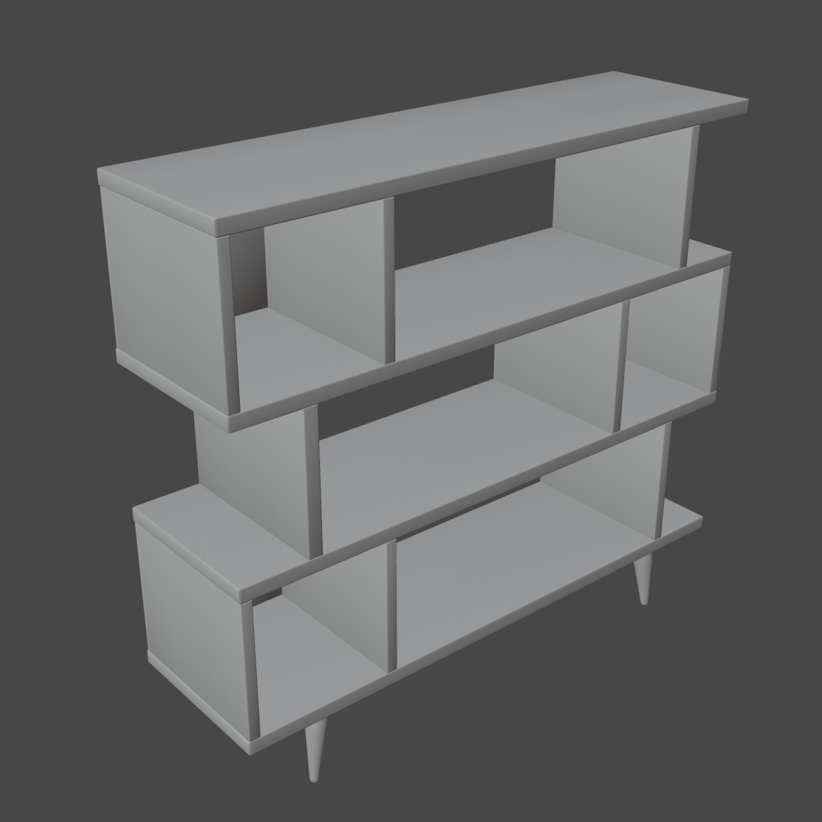 Modern Bookshelf 03  3D model_8