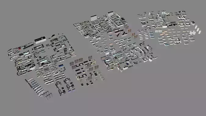 Modern urban highrise buildings building ancillary buildings