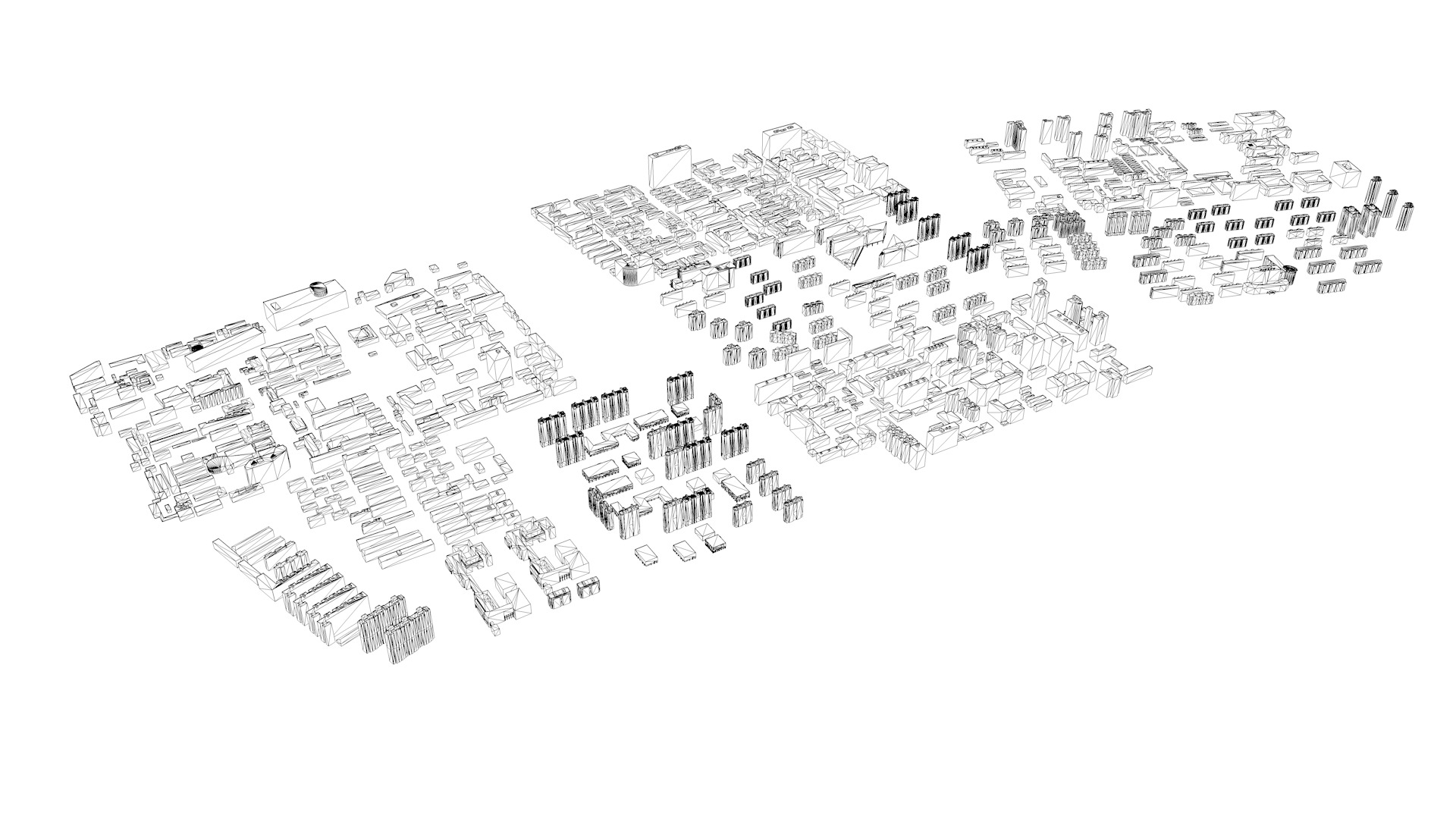 Modern urban highrise buildings building ancillary buildings 3D model_16