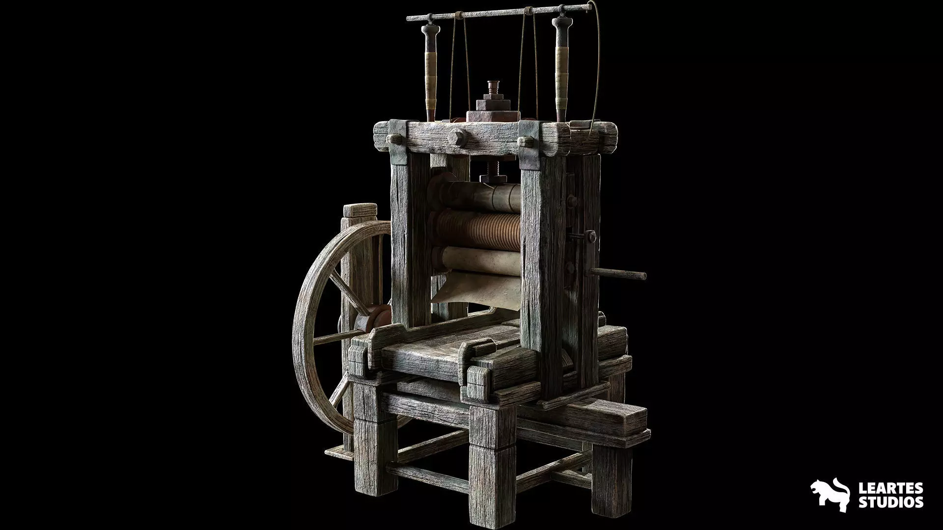 Paper Mill Low-poly 3D model_0