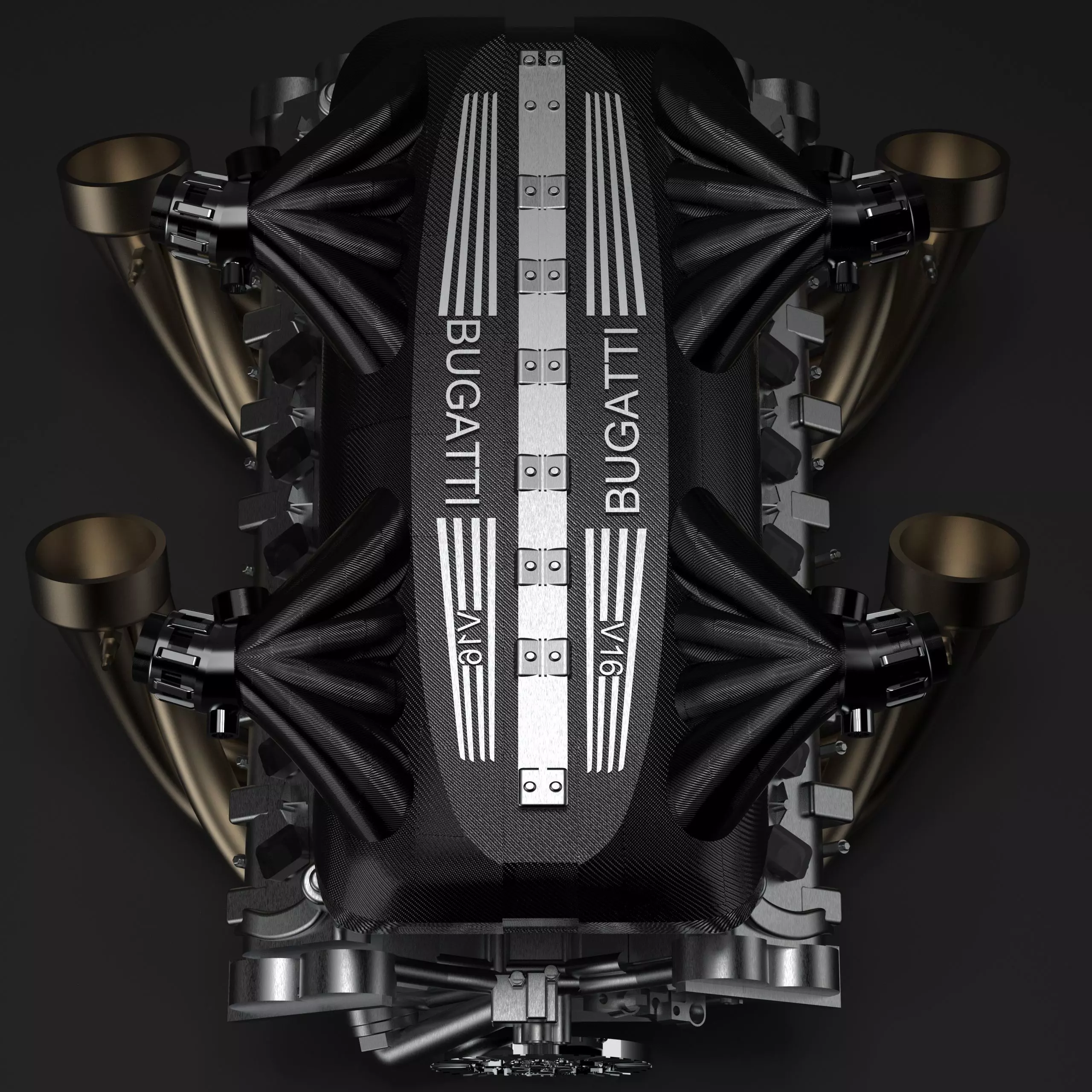 BUGATTI TOURBILLON ENGINE V16 3D print model_0