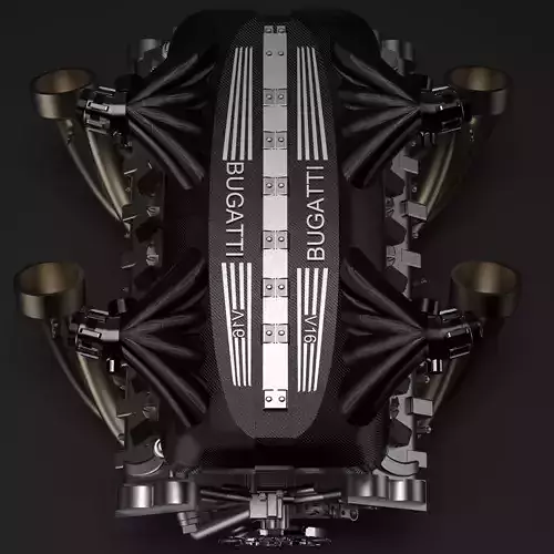 BUGATTI TOURBILLON ENGINE V16 3D print model