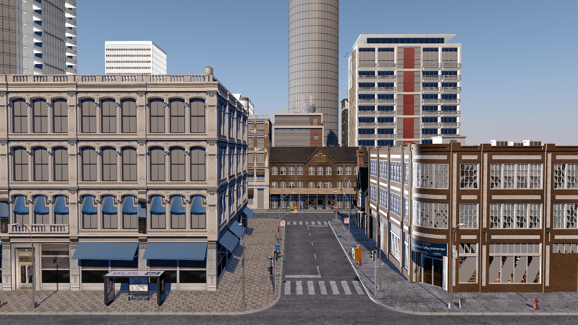 City road street view 3D model_12