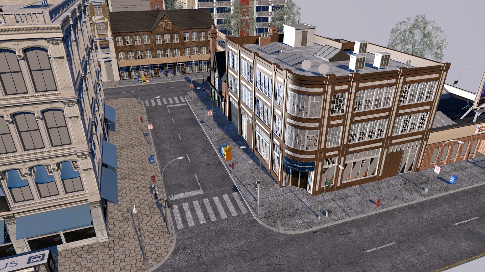 City road street view 3D model_11