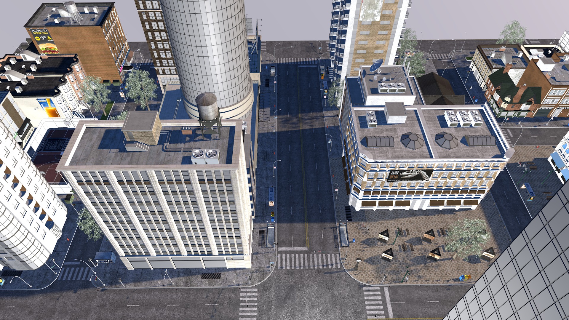 City road street view 3D model_2