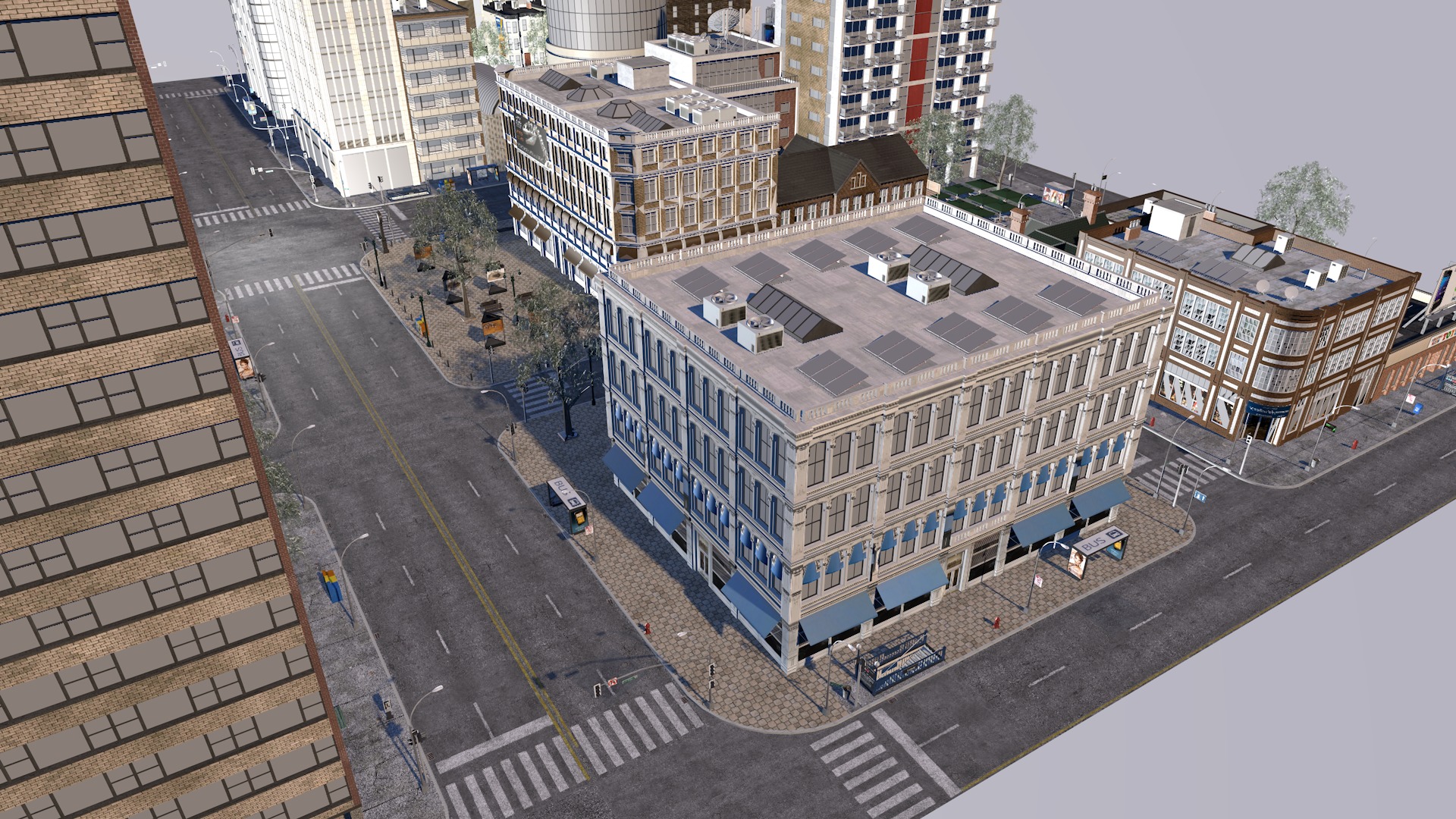 City road street view 3D model_10