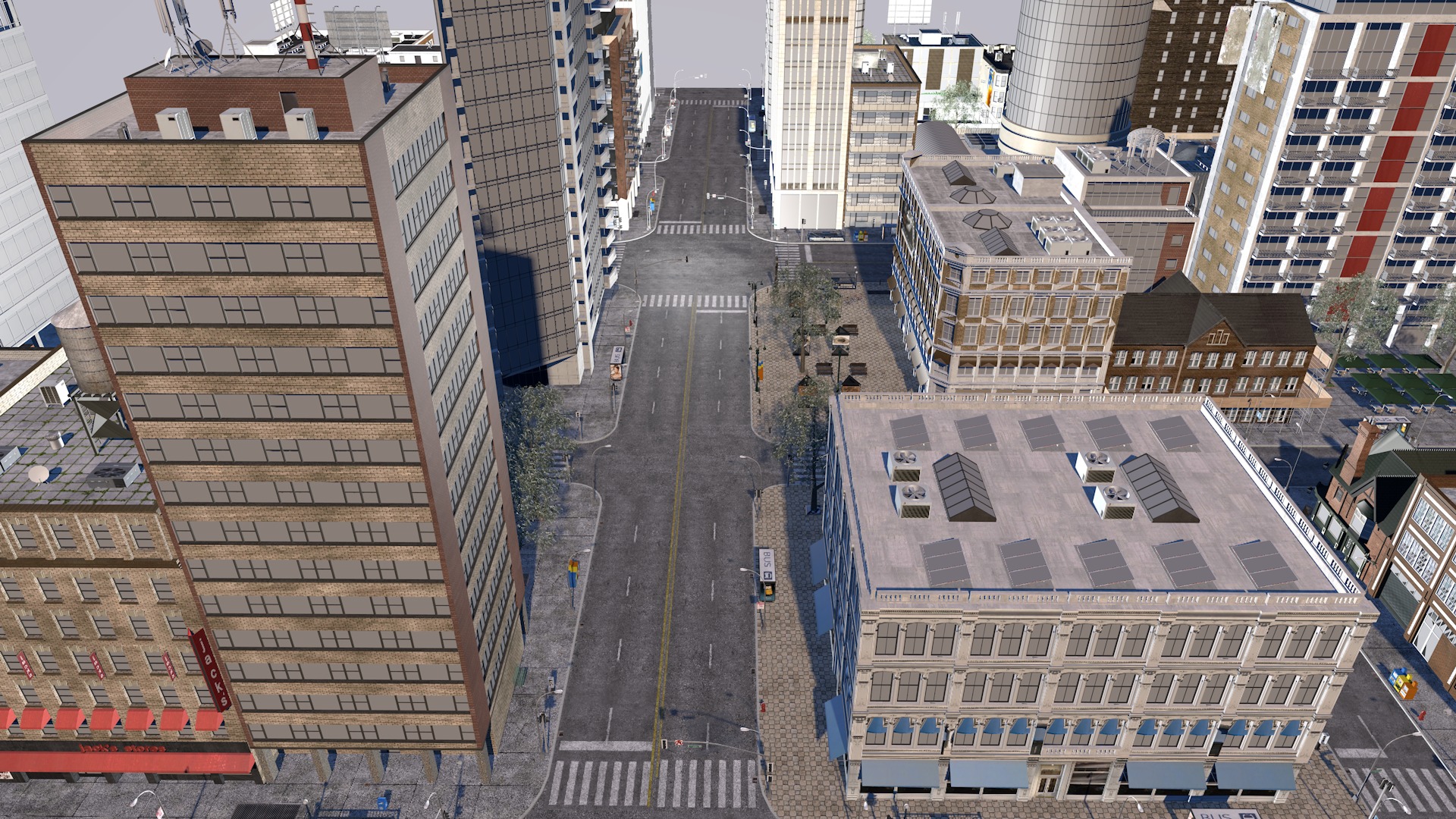 City road street view 3D model_8