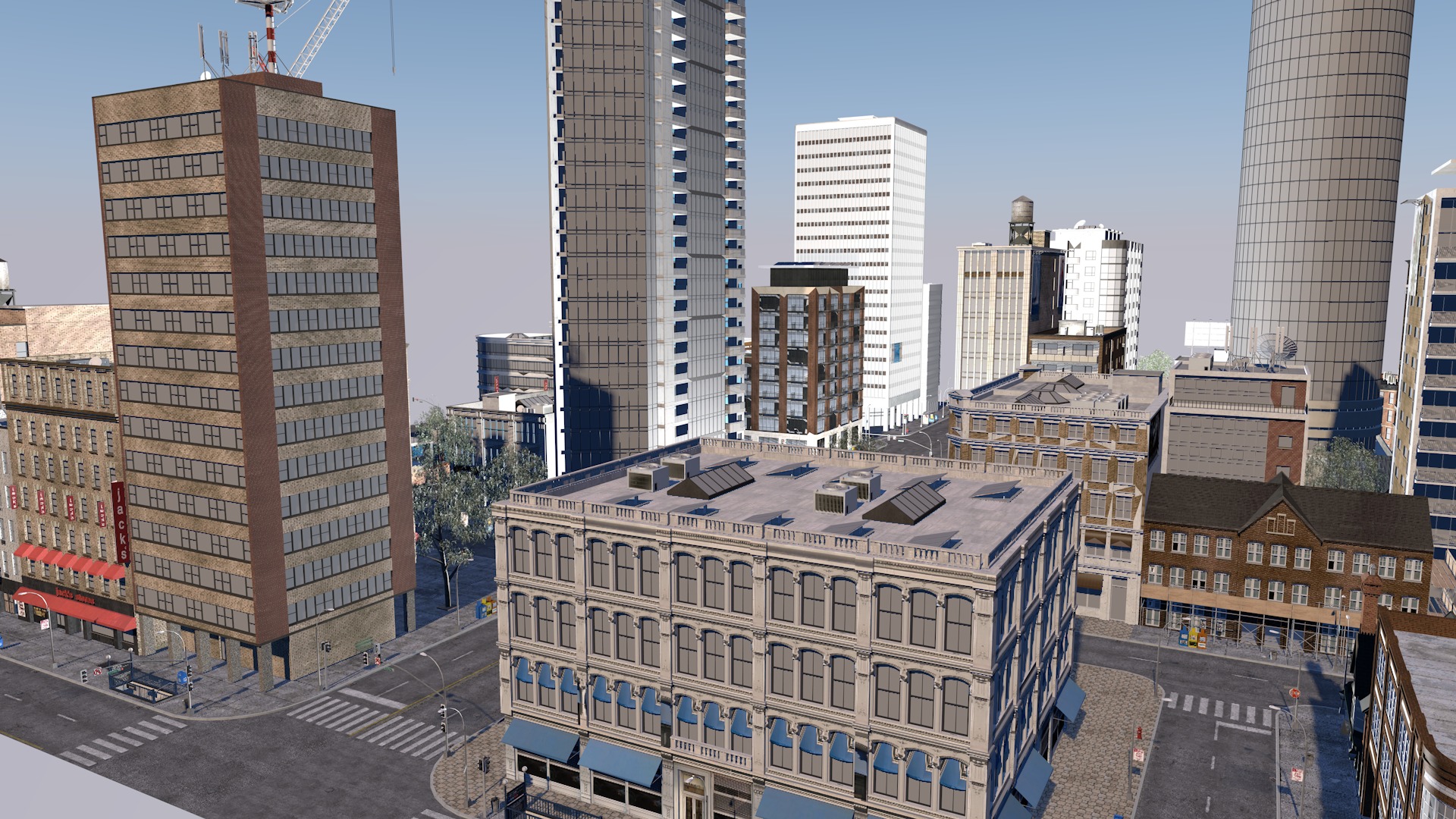 City road street view 3D model_9