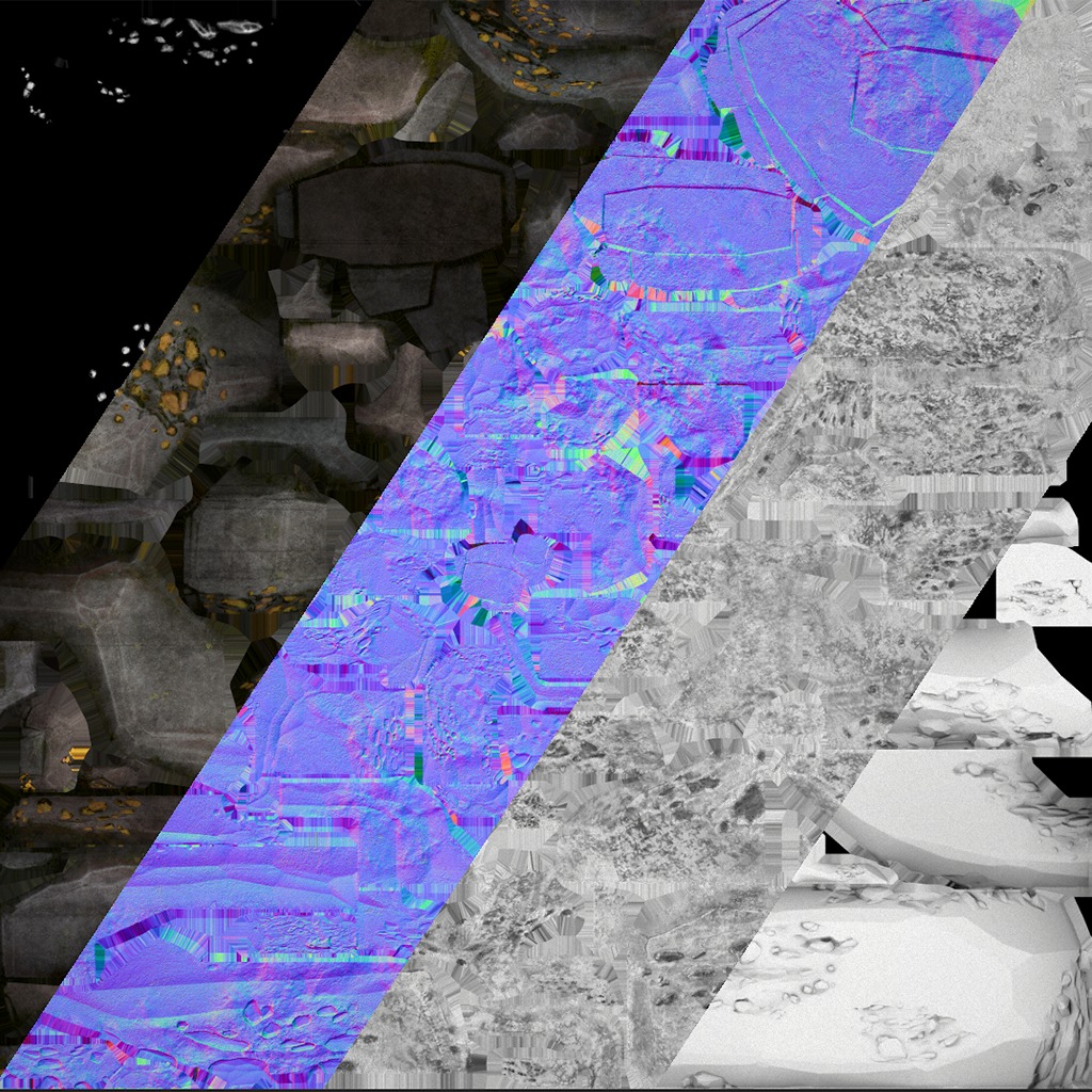 Gold Ore Mineral Treasure Mines Low-poly 3D model_38