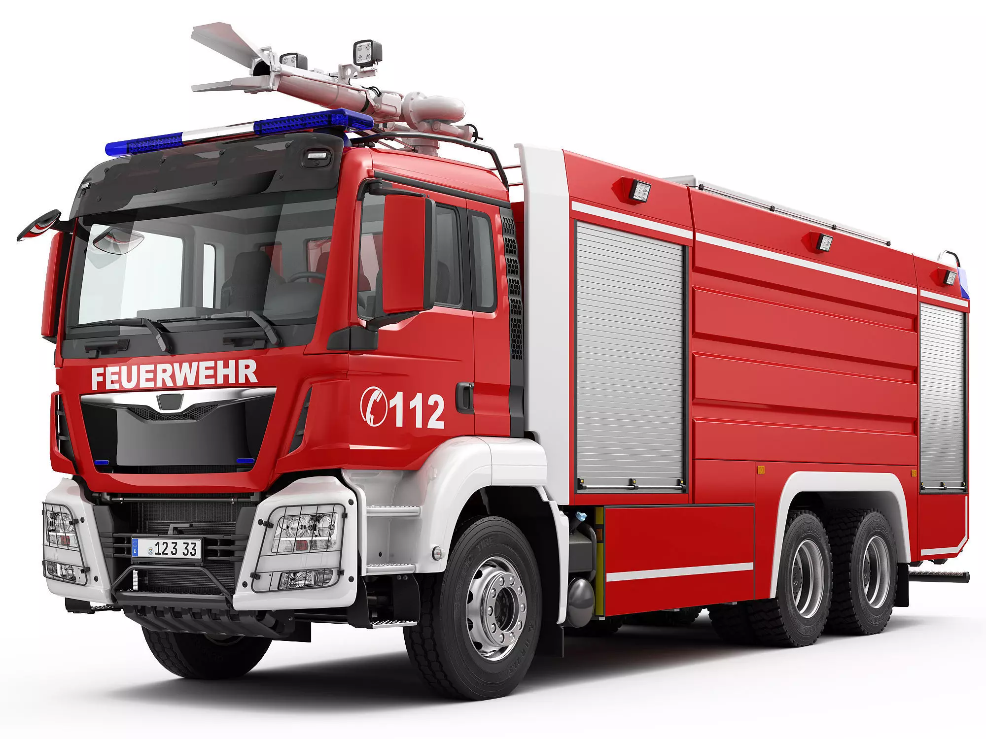 FIRE TRUCK 6X4 3D model_0
