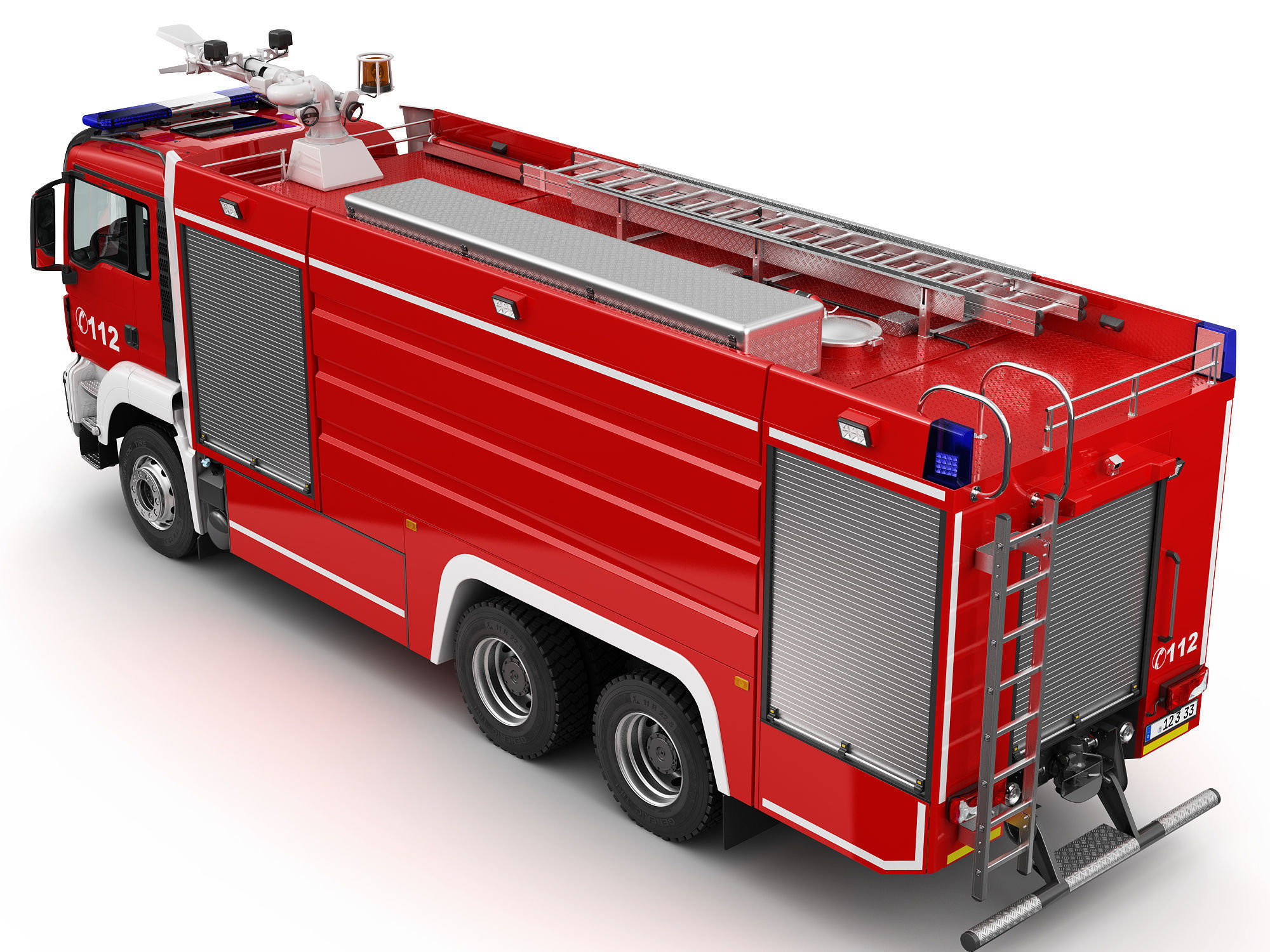 FIRE TRUCK 6X4 3D model_12