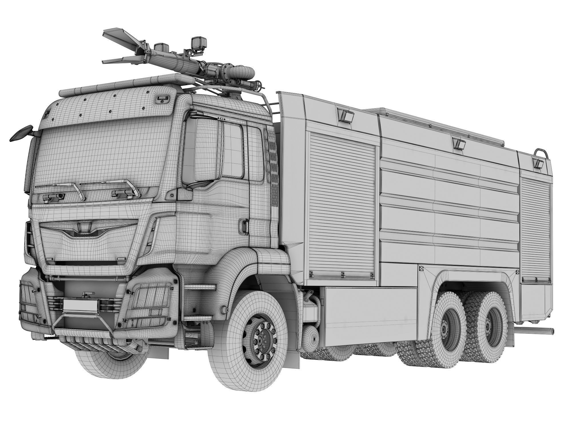 FIRE TRUCK 6X4 3D model_23