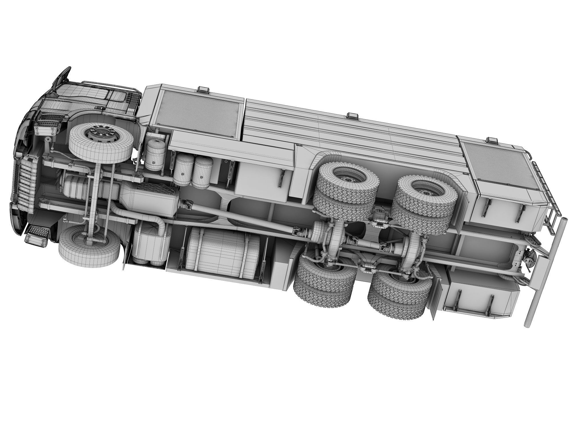 FIRE TRUCK 6X4 3D model_25