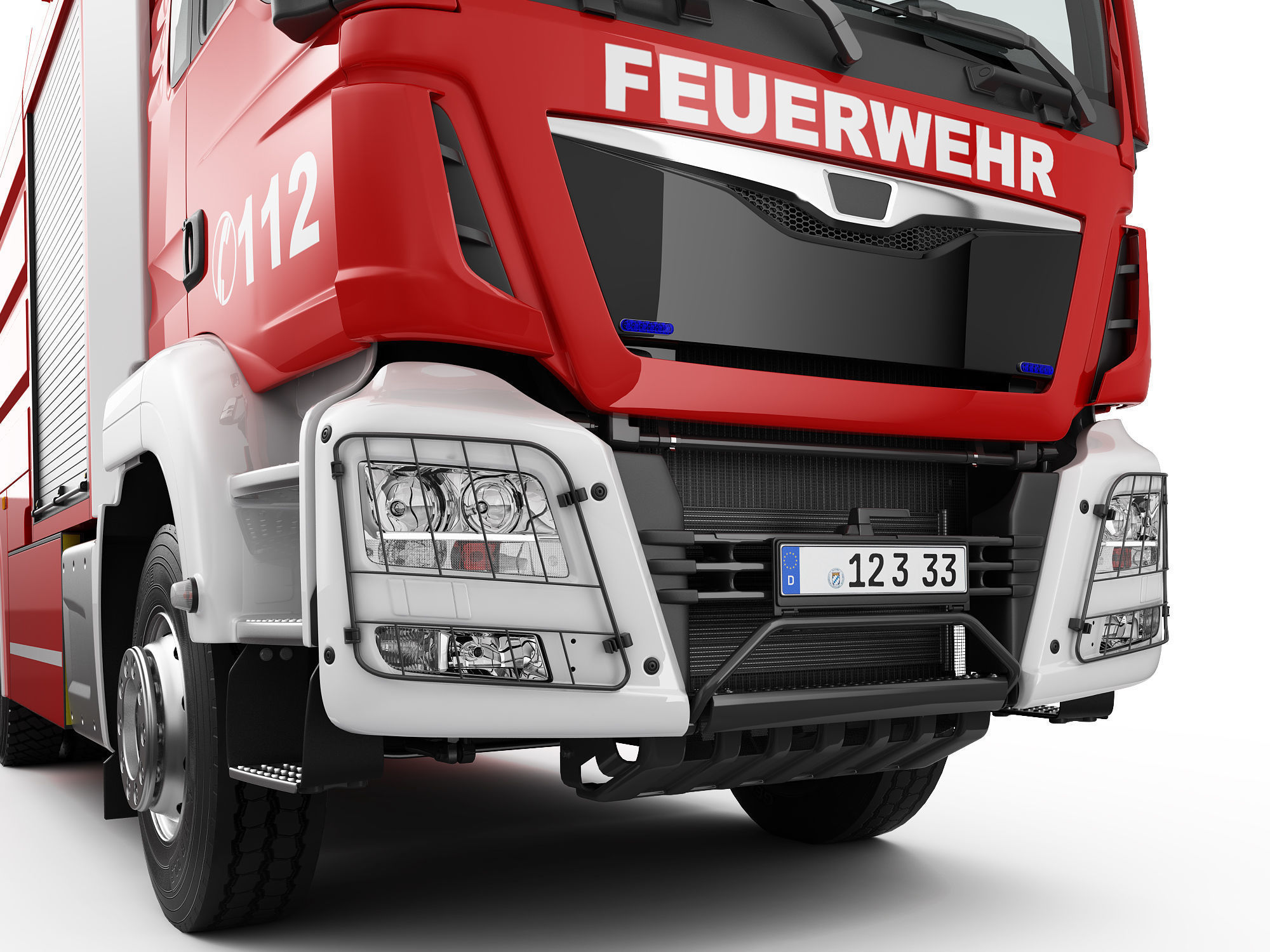 FIRE TRUCK 6X4 3D model_1