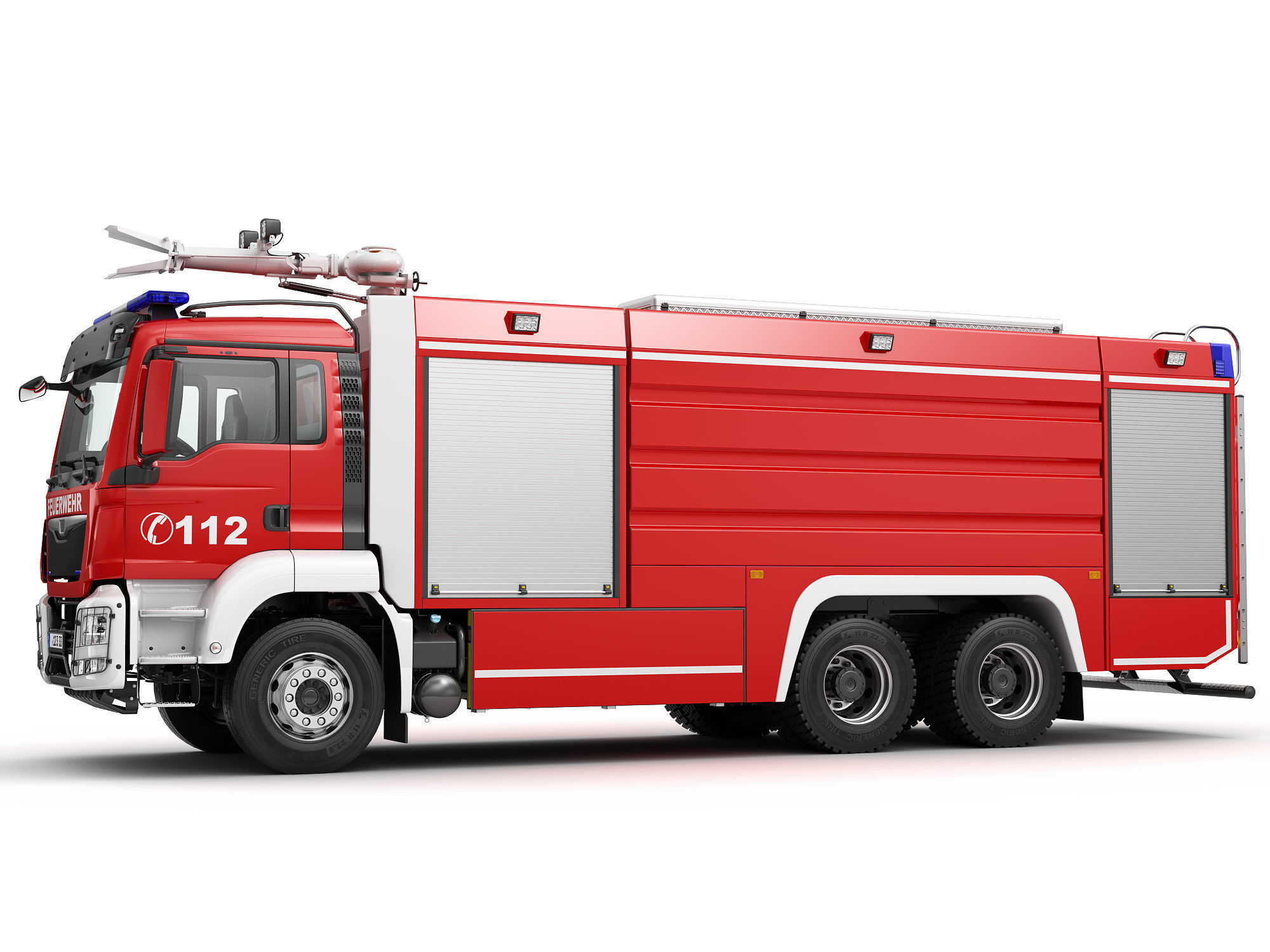 FIRE TRUCK 6X4 3D model_5