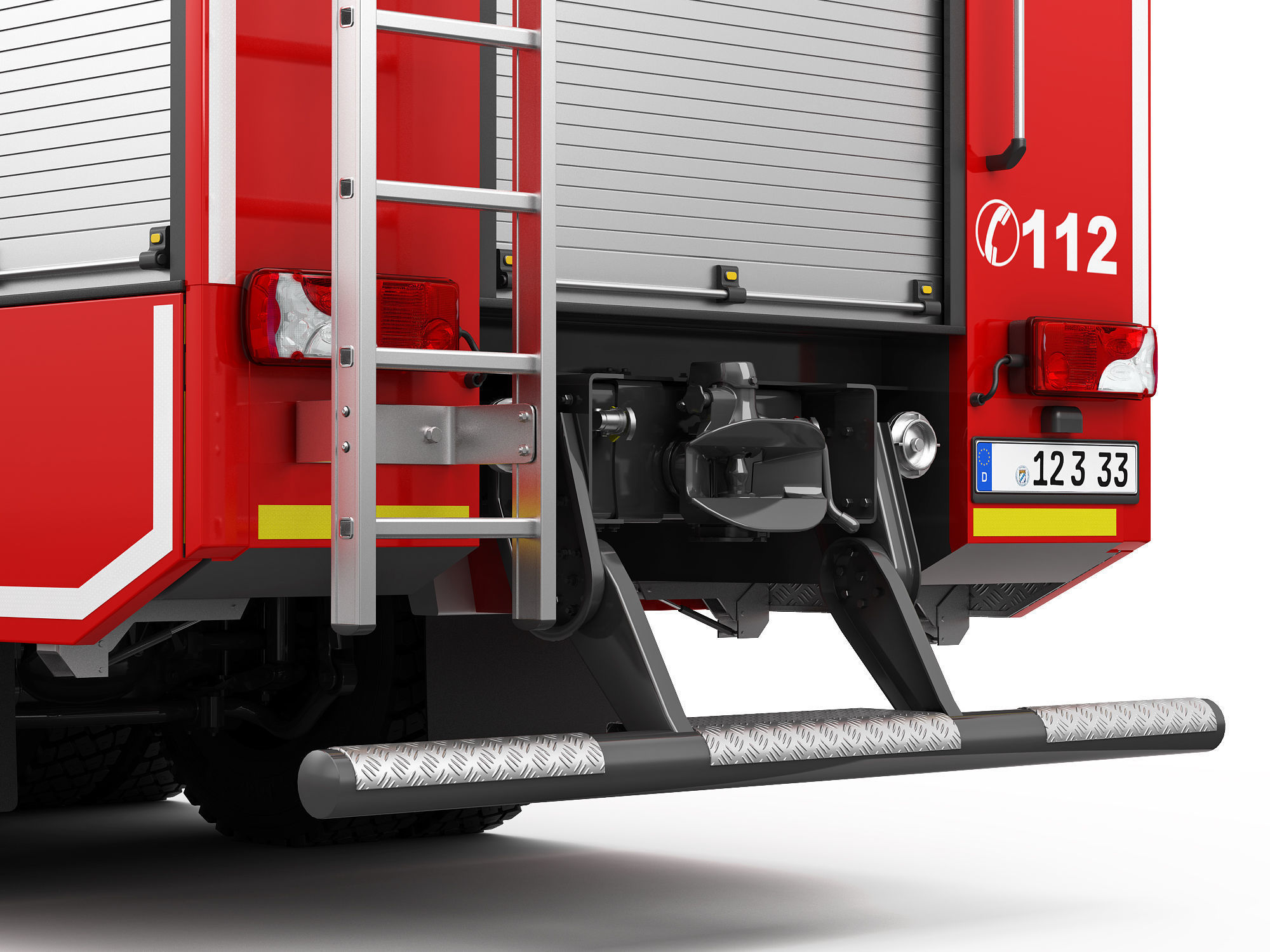 FIRE TRUCK 6X4 3D model_8