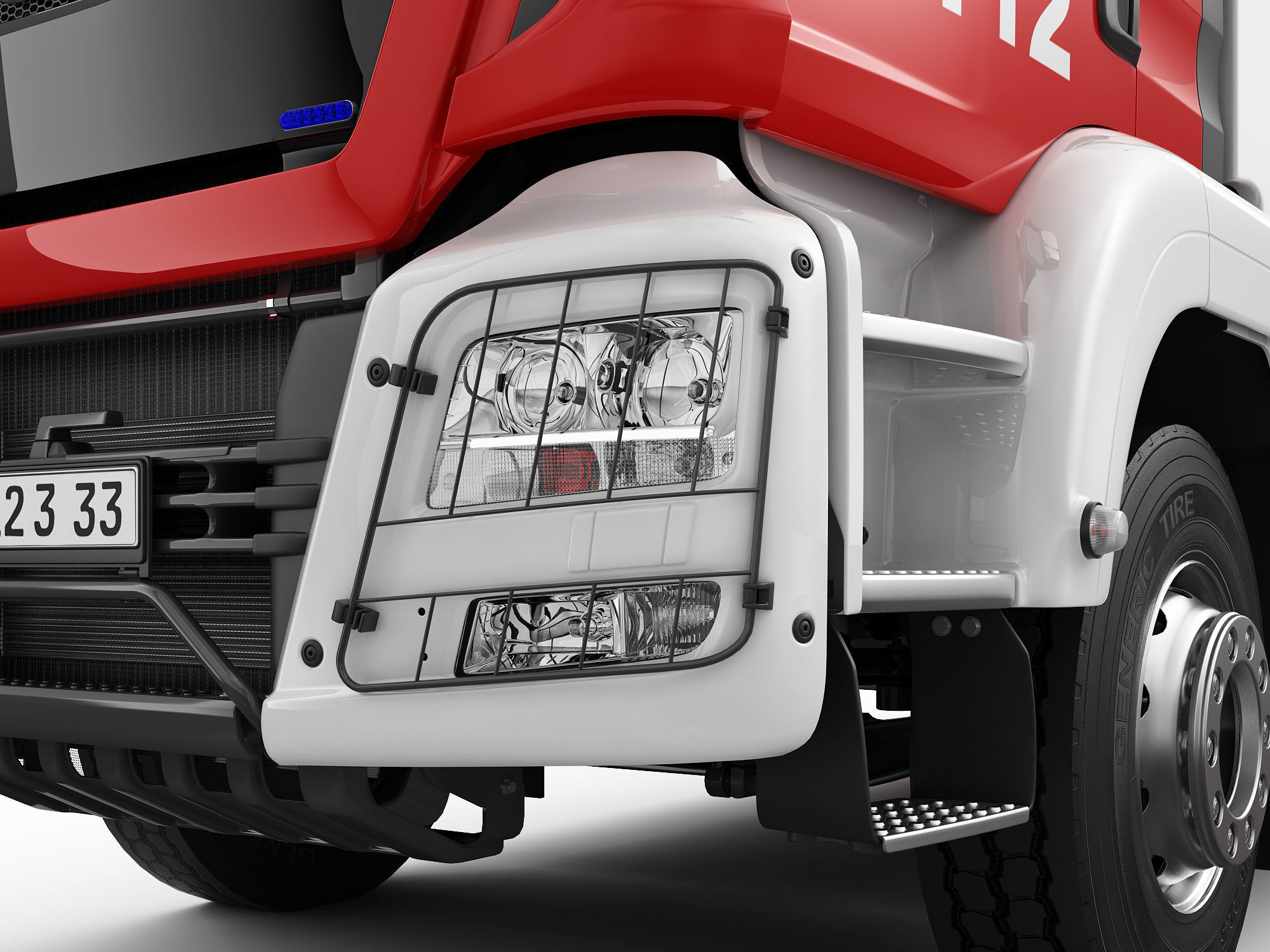 FIRE TRUCK 6X4 3D model_14