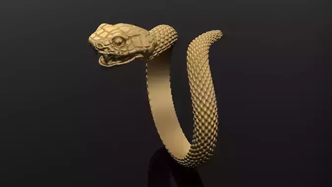  Snake sculpture 3DM STL OBJ model for 3D printing and CNC