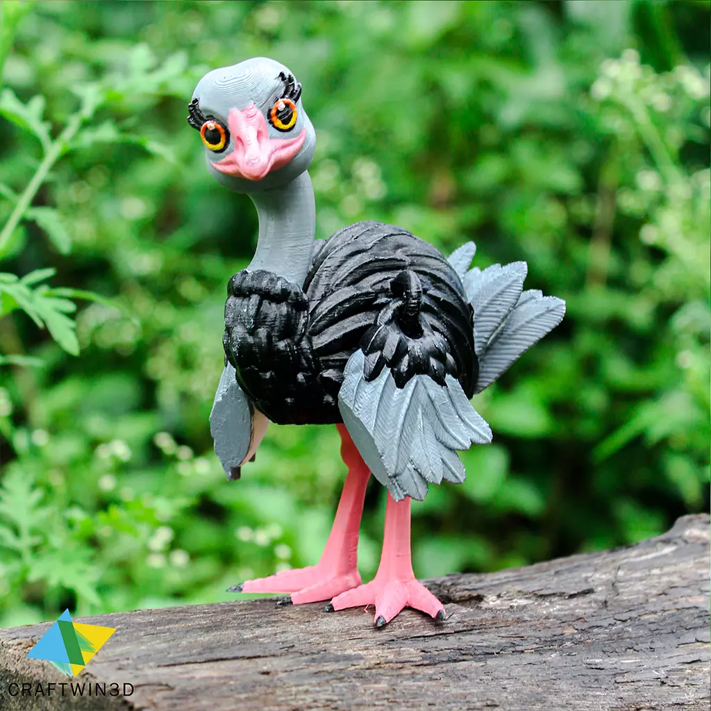 Flexy Ostrich Print in place no supports 3D print model_0